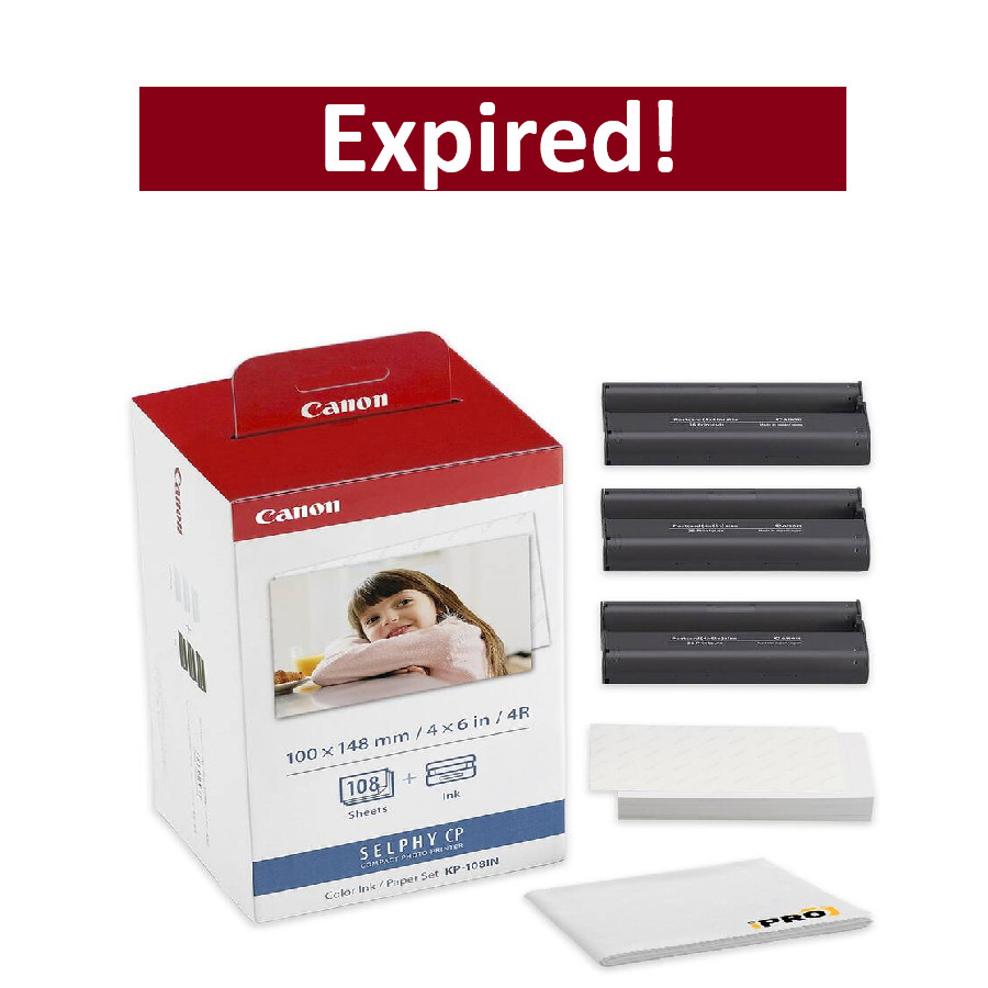 2 PACK Canon KP-108IN Selphy 4×6 Color Ink Paper Set 108 Sheets