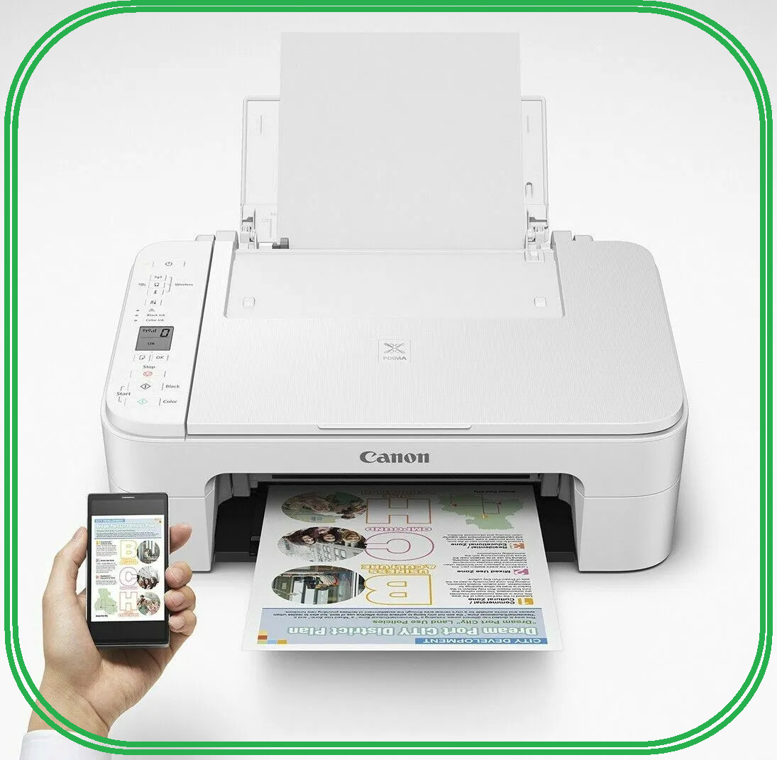 New Canon 3722 (3522) All in one Printer-Wireless-Copy-Scan-Sq 5×5” Photo Print