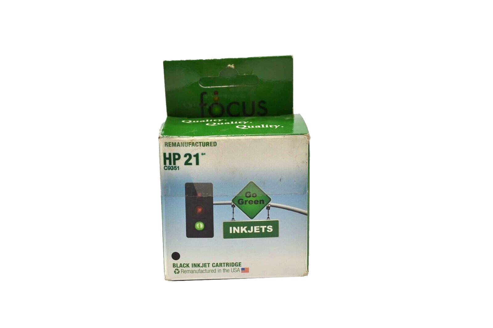 Focus Remanufactured HP 21 C9351 Black Inkjet Cartridge USA Hewlett Packard