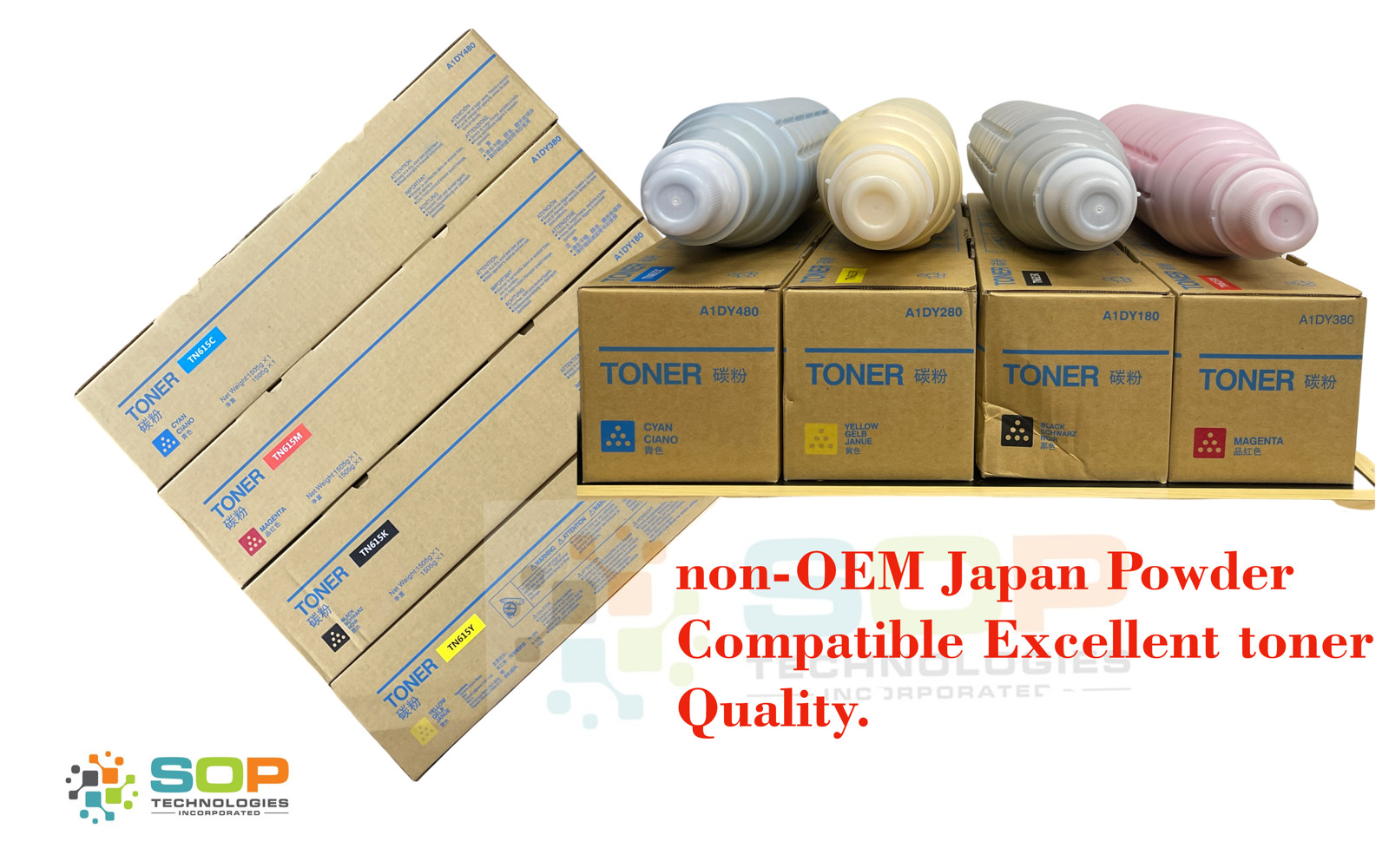 For Konica Minolta TN-615 Toner Cartridge Set Bizhub Press C8000 CMYK Compatible