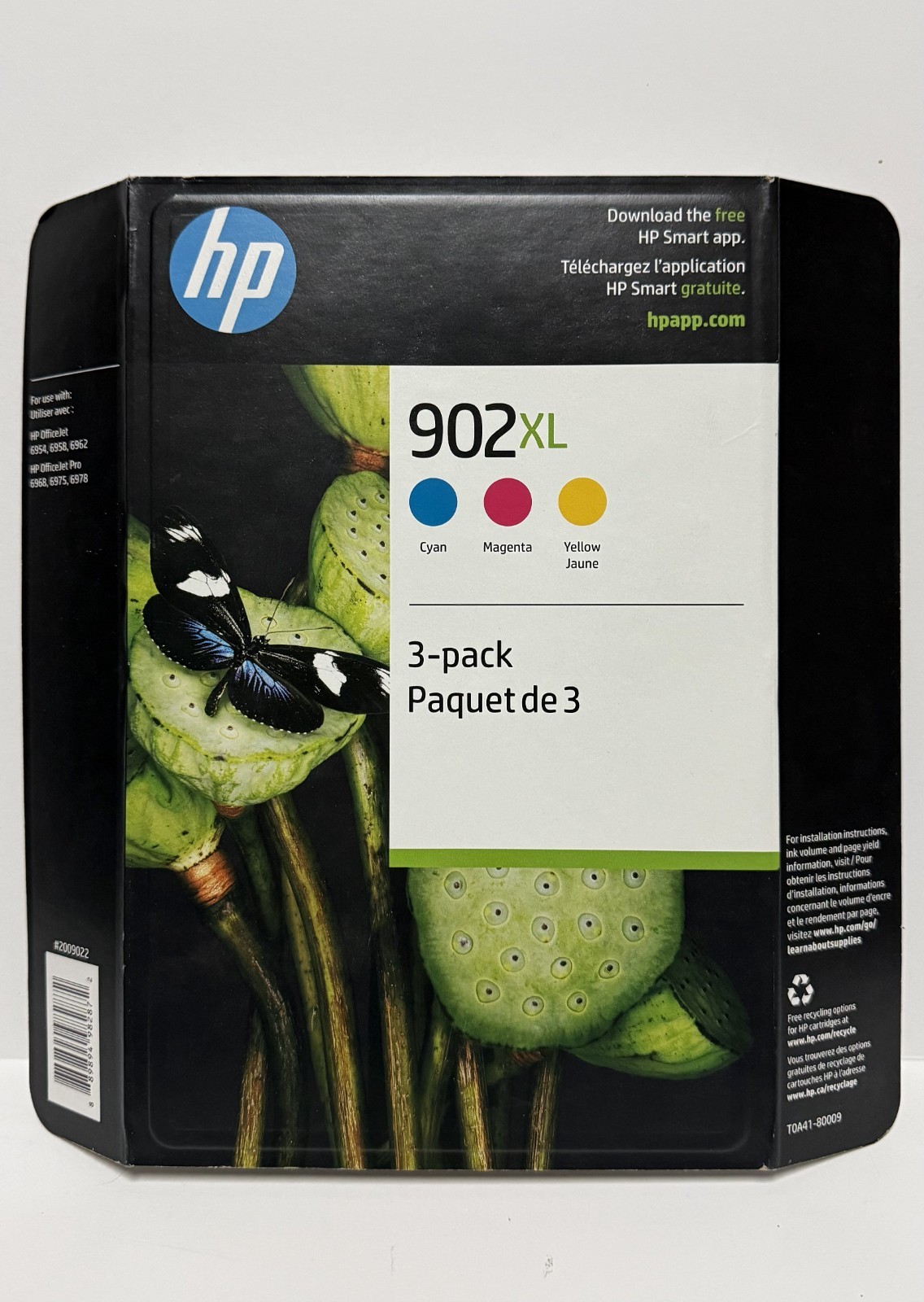 HP 902XL Cyan Magenta Yellow 3PK Ink Cartridges T0A41BN 12/2026+