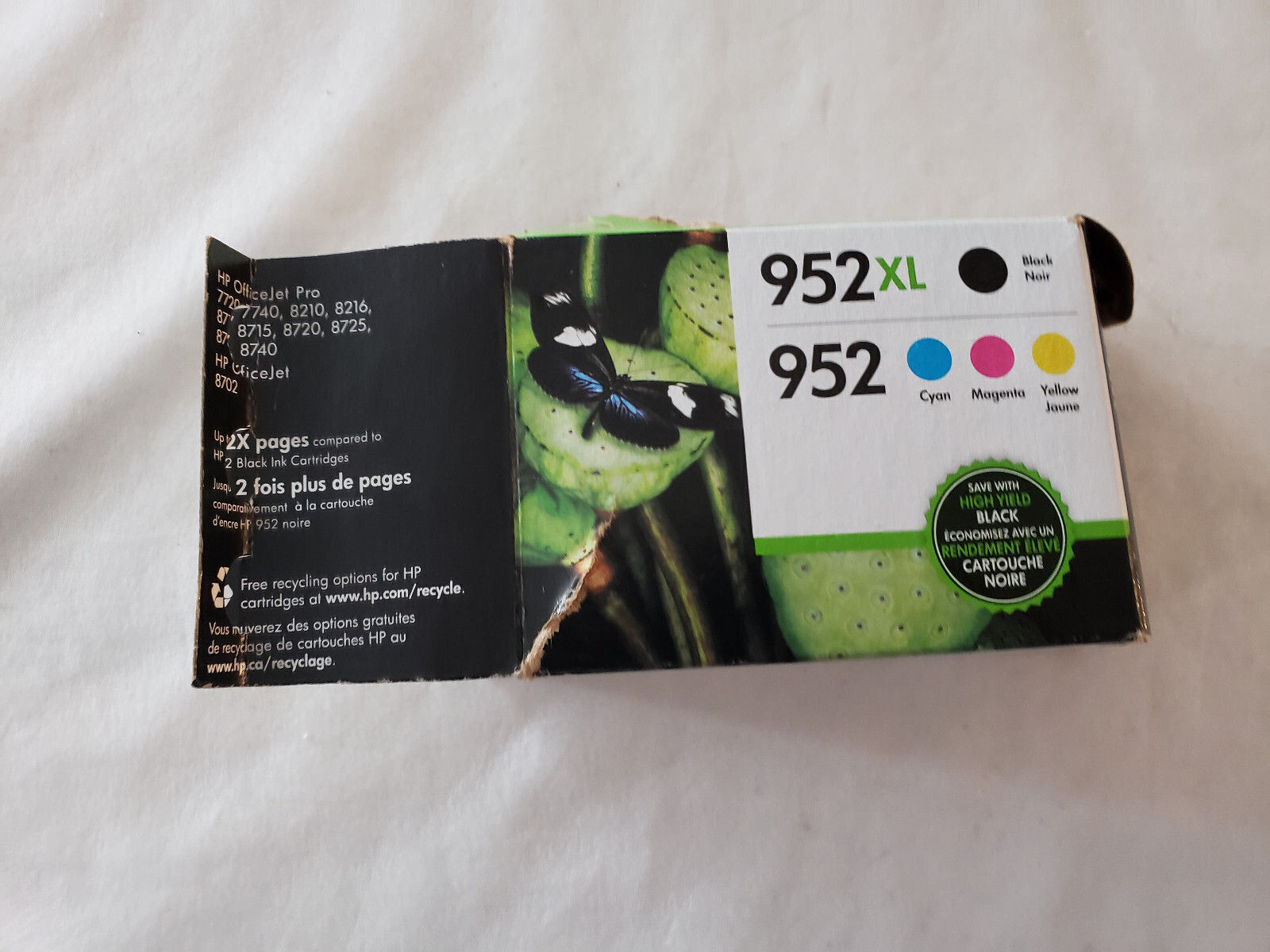 OPEN BOX OEM HP 952XL/952 (N9K28AN#140) Ink Cartridges Combo 4-Pack EXP 9/21