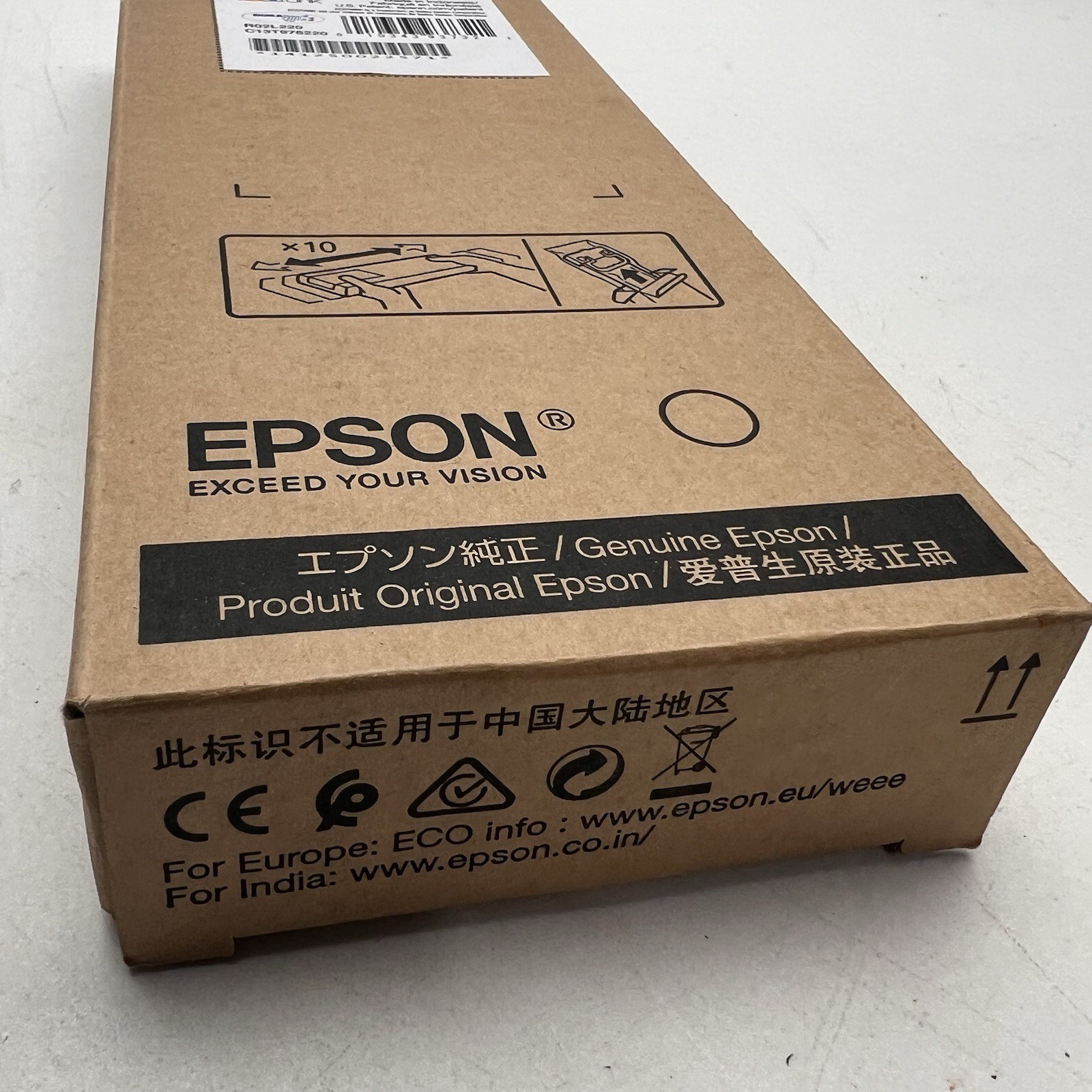 Epson Ink Supply Unit R02L Standard Capacity Cyan Ink For ET-8700 Exp: 01-27-27