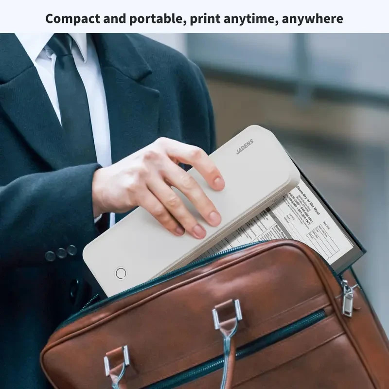 JADENS Portable Thermal Printers Wireless for Travel,Support 8.5″ X 11″ USLetter