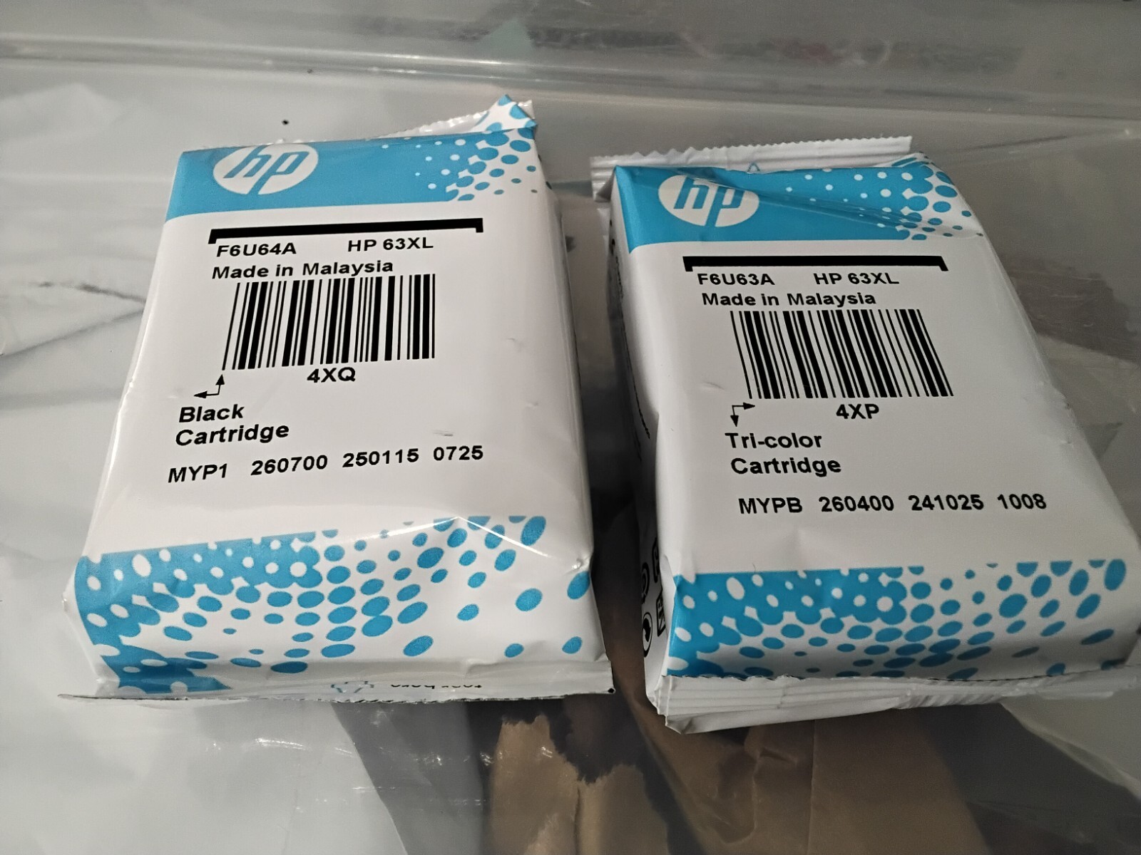 Genuine HP 63XL Black & Tri-Color Ink Set L0R44BN expires 10.26