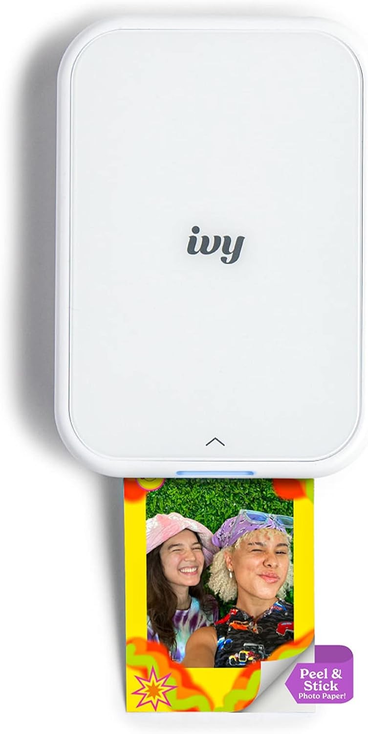 Canon Ivy 2 Mini Photo Printer, Sticky back, compatible with IOS and Android