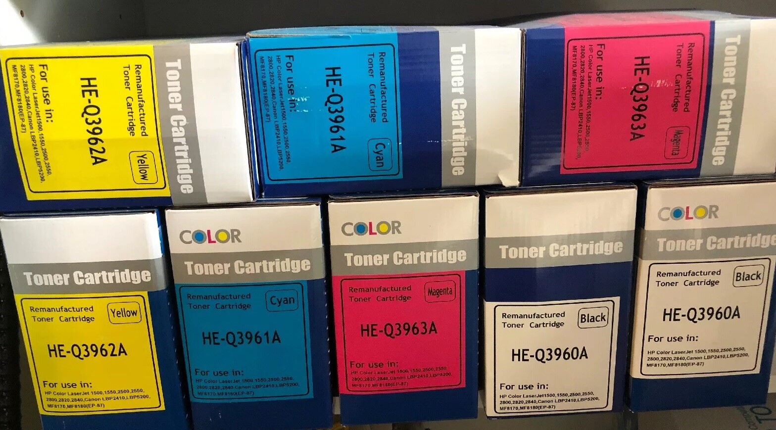 Hp color laserJet 2820 Toner Cartridge Lot Of 8 In Sealed Boxes