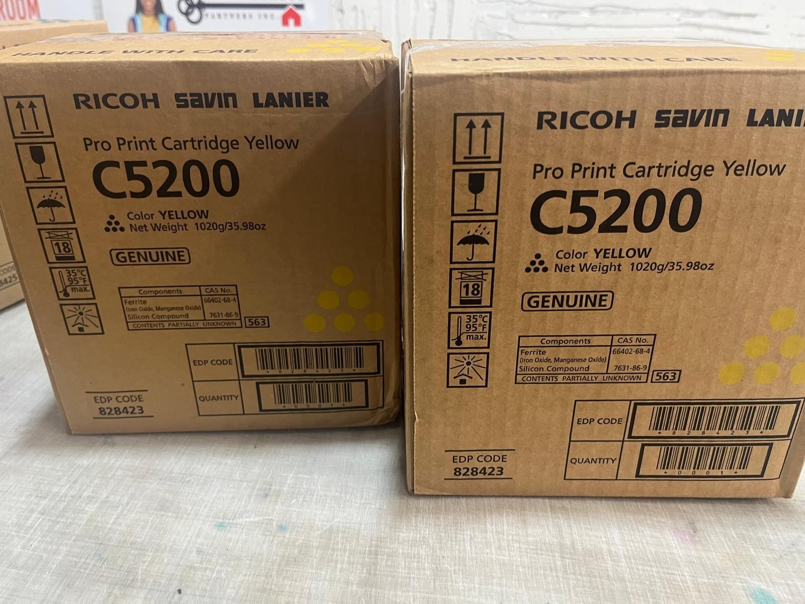 Genuine Ricoh 828598 Brand New Sealed Box Yellow Toner. FREE SHIPPING SAME DAY