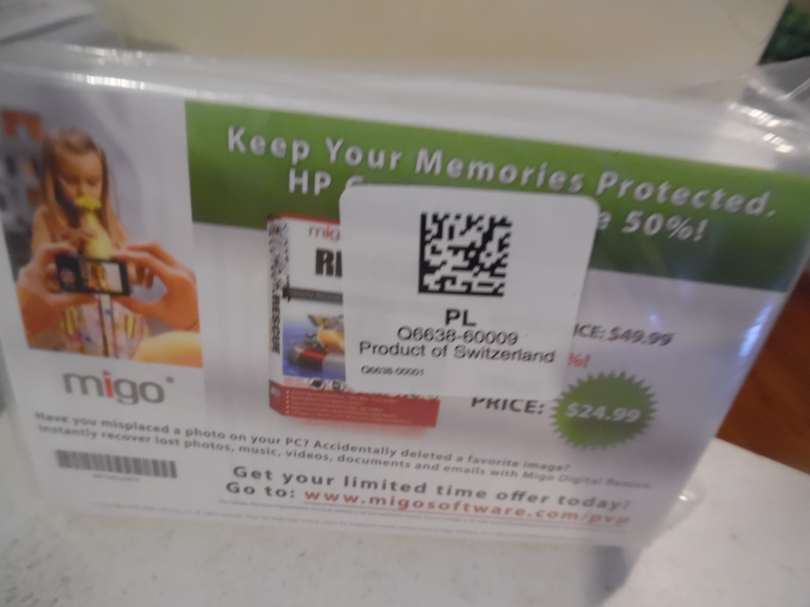 2 packs of HP 4 X 6 Glossy Photo Paper 150 Sheets Each Q6638-60009