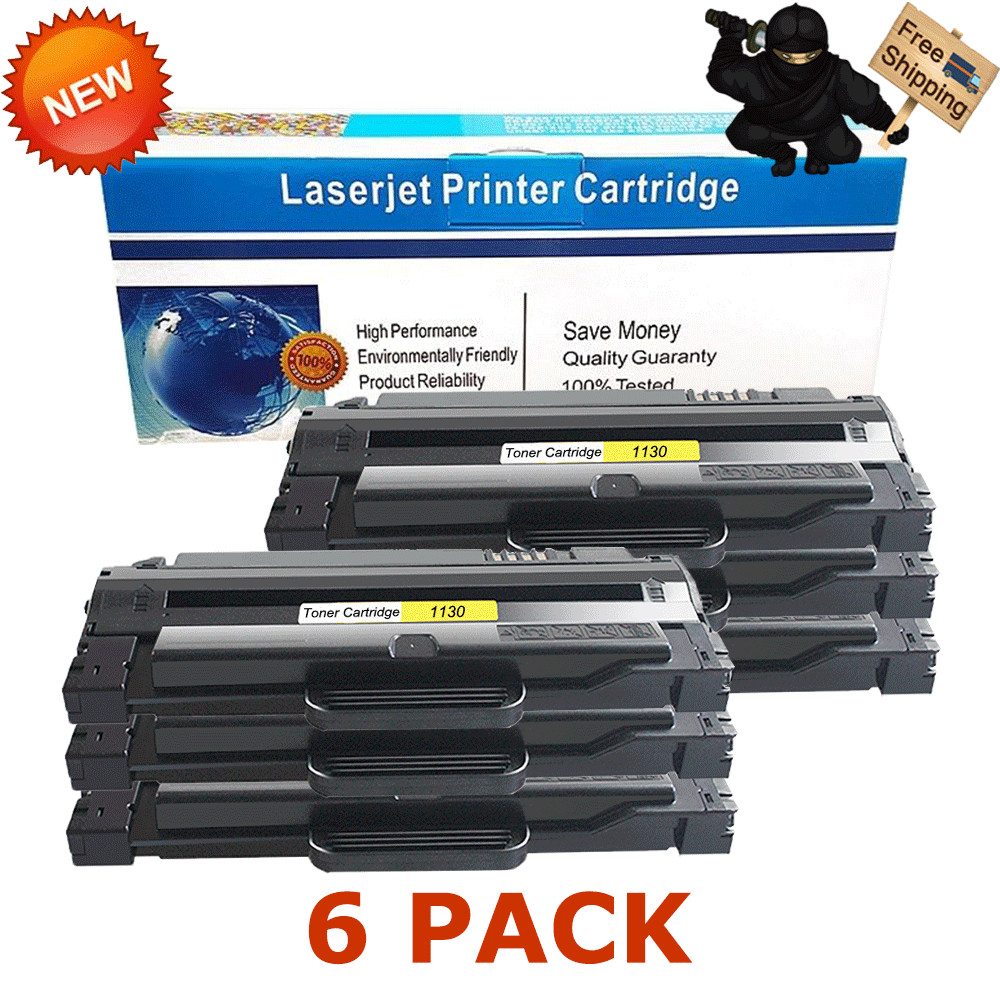6 PK Black Toner Cartridge 330-9523 7H53W for Dell 1130 1133 1135 1135n Printer