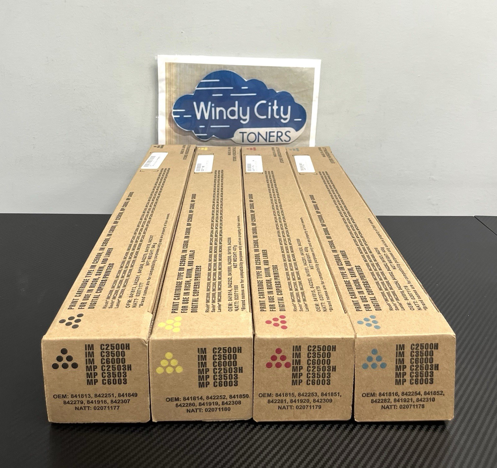 Ricoh IM C2500H / C3500 / C6000 / MP C2503H / C3503 / C6003 Compatible Toner Set