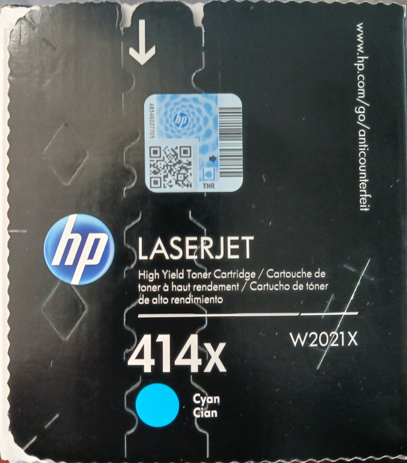 HP 414X Cyan Original LaserJet Toner Cartridge, ~6,000 pages, W2021X