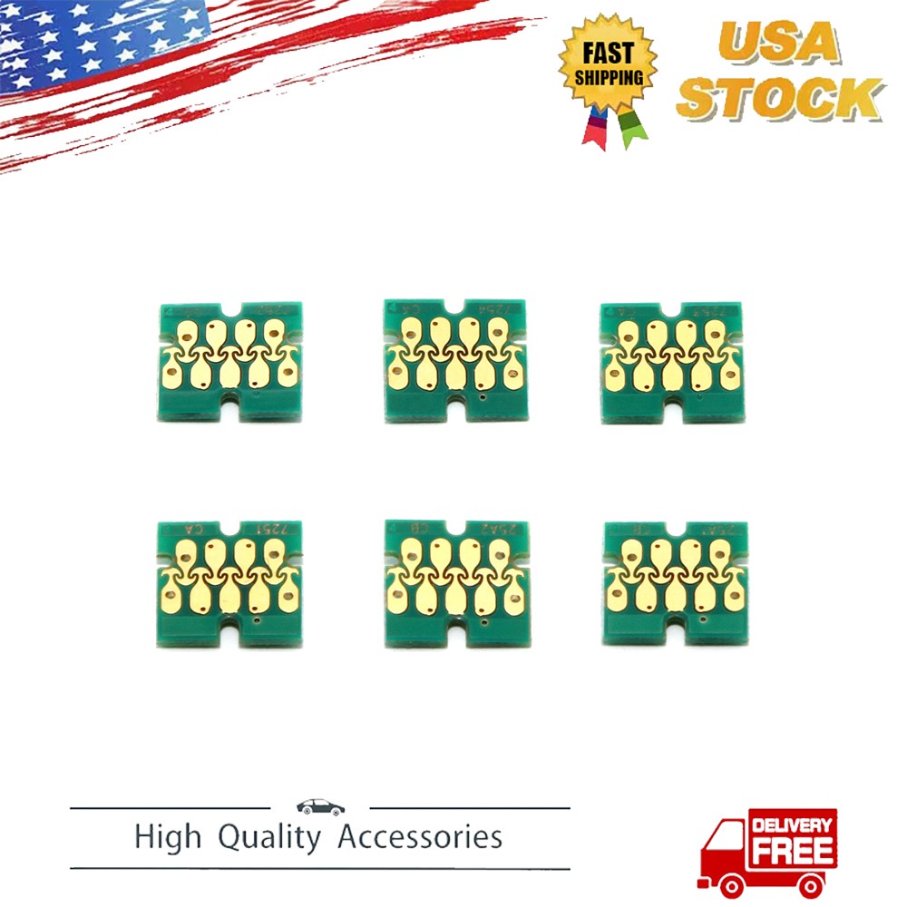 NEW 6pcs Replacement T7251-T725A Ink Cartridge Chip For SureColor F2000 F2100