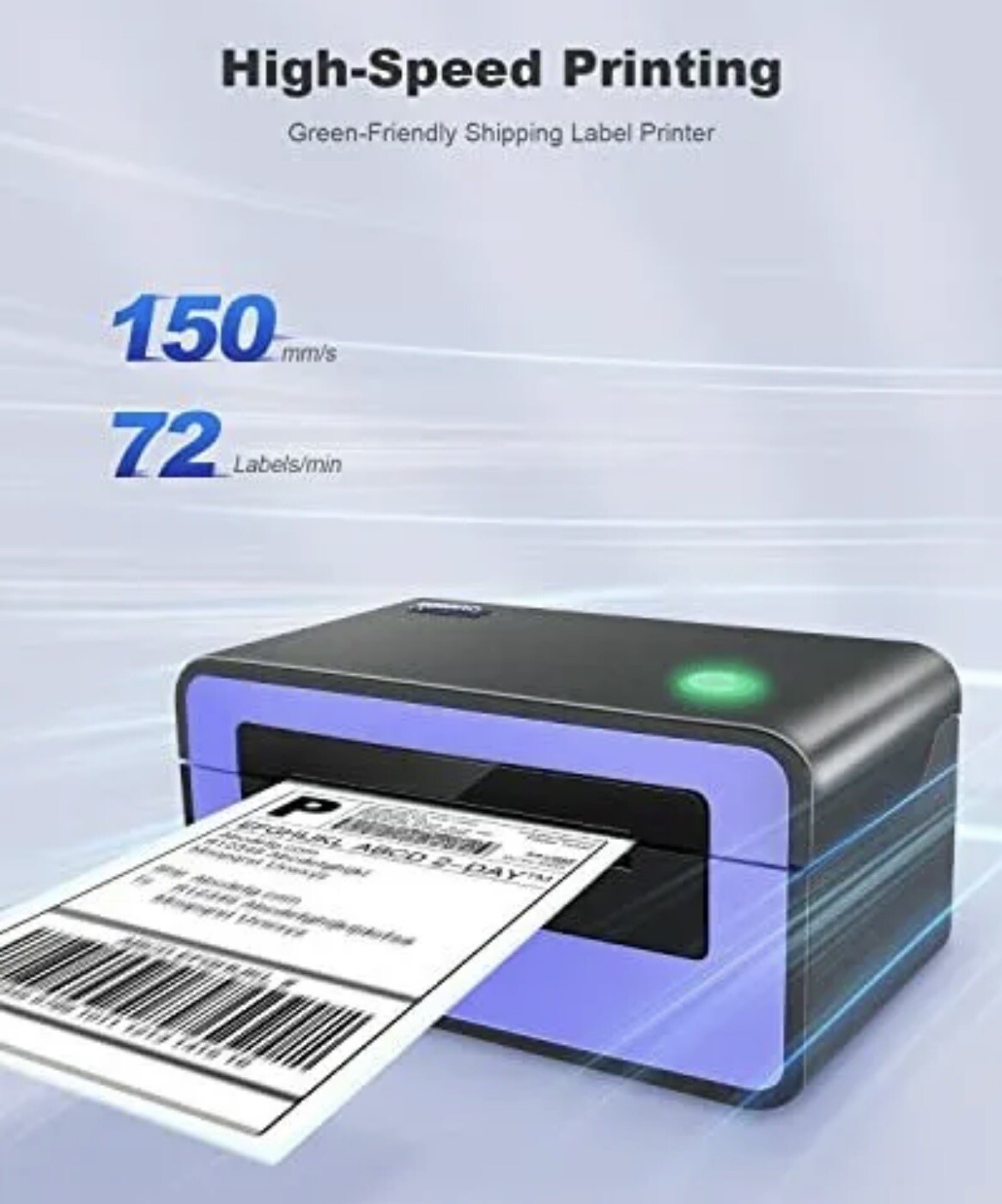 “Polono Label Printers – 150mm/s 4×6 Thermal Label Printer Commercial Direct …