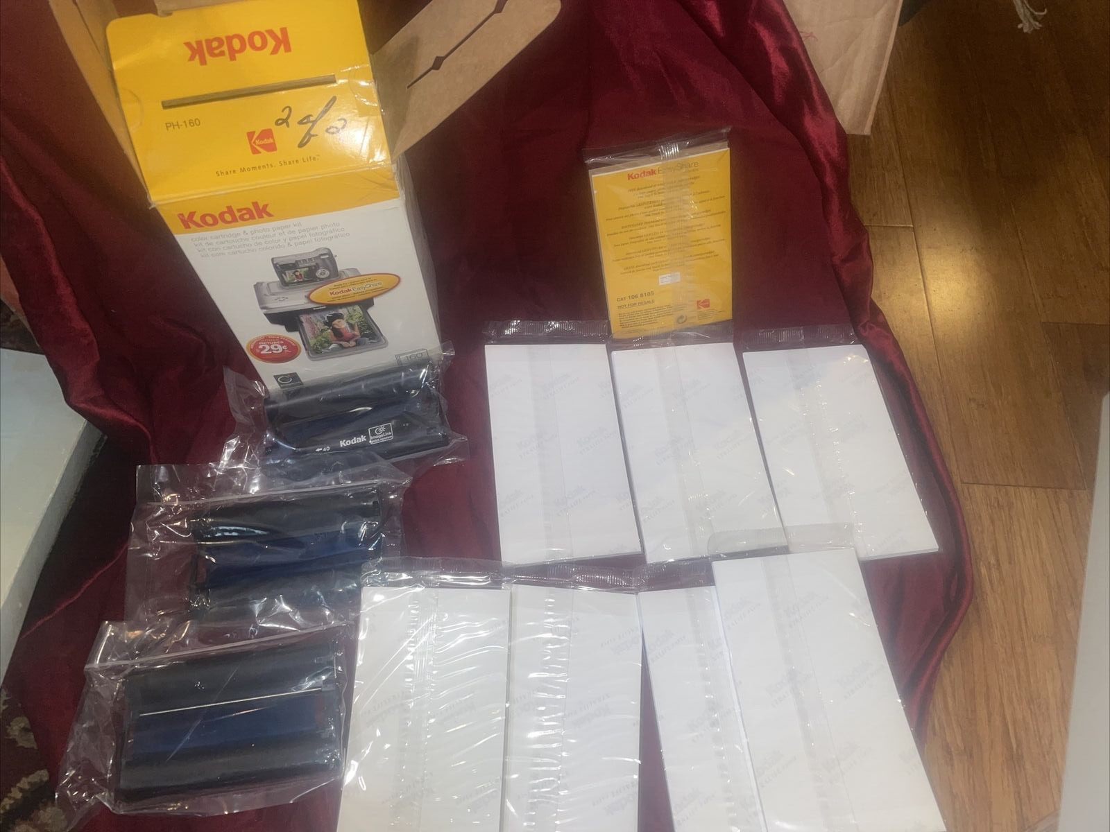 Kodak Color Cartridge & Photo Paper Kit PH-160 3 Cartridges, 160 Sheets Open Box