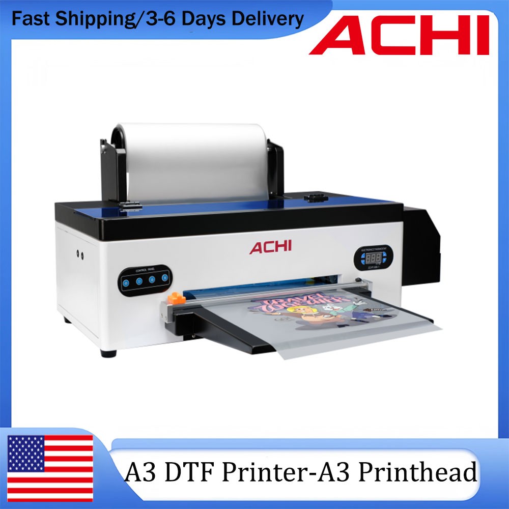 US Ship A3 DTF Printer Epson A3 1390/L1800 printhead Transfer film with cutting