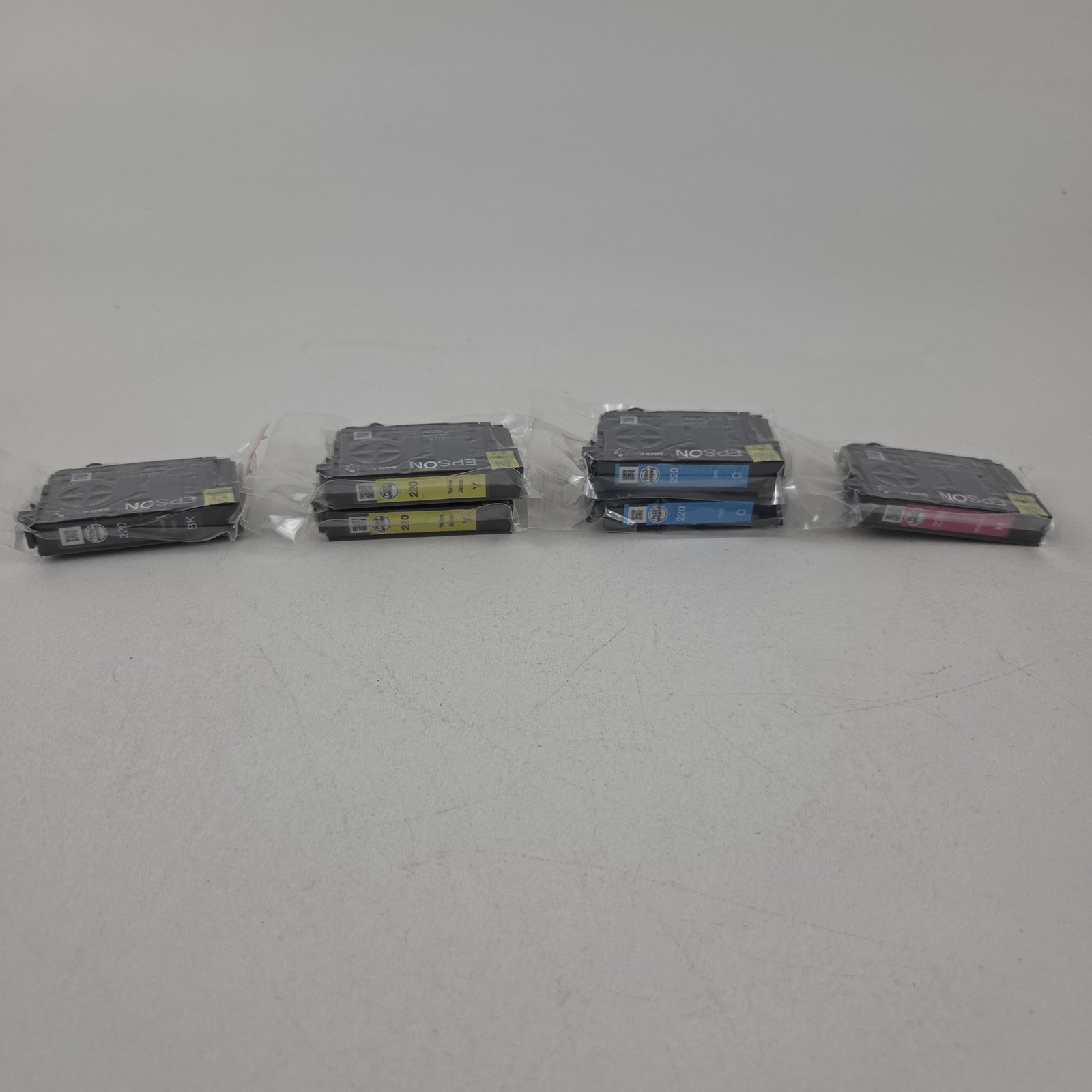 Epson 220 Ink Cartridges Lot 6 Black Cyan Magenta Yellow Genuine Sealed OEM