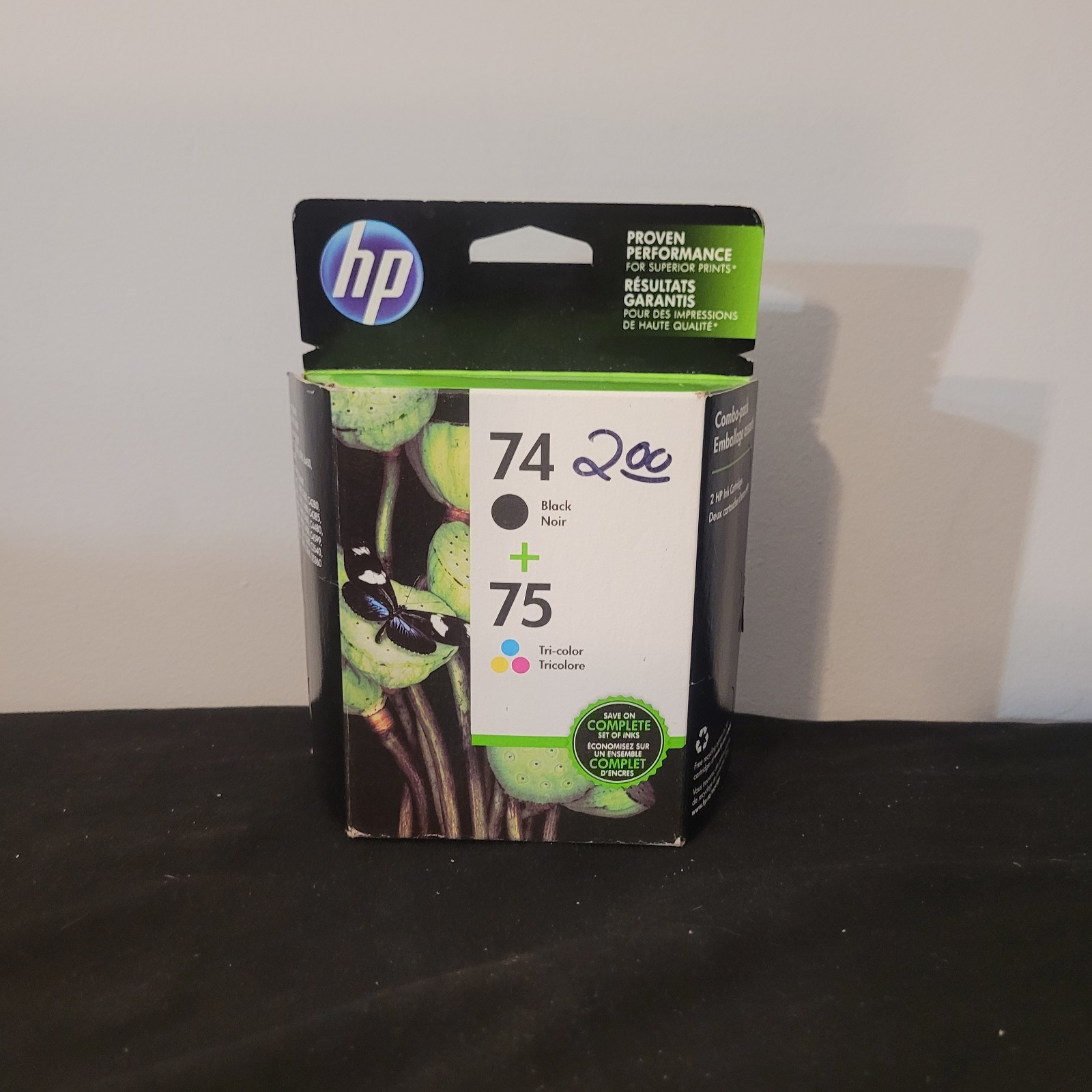 New HP 74 Black and 75 Tri color Combo Pack Ink Cartridge Apr 2018