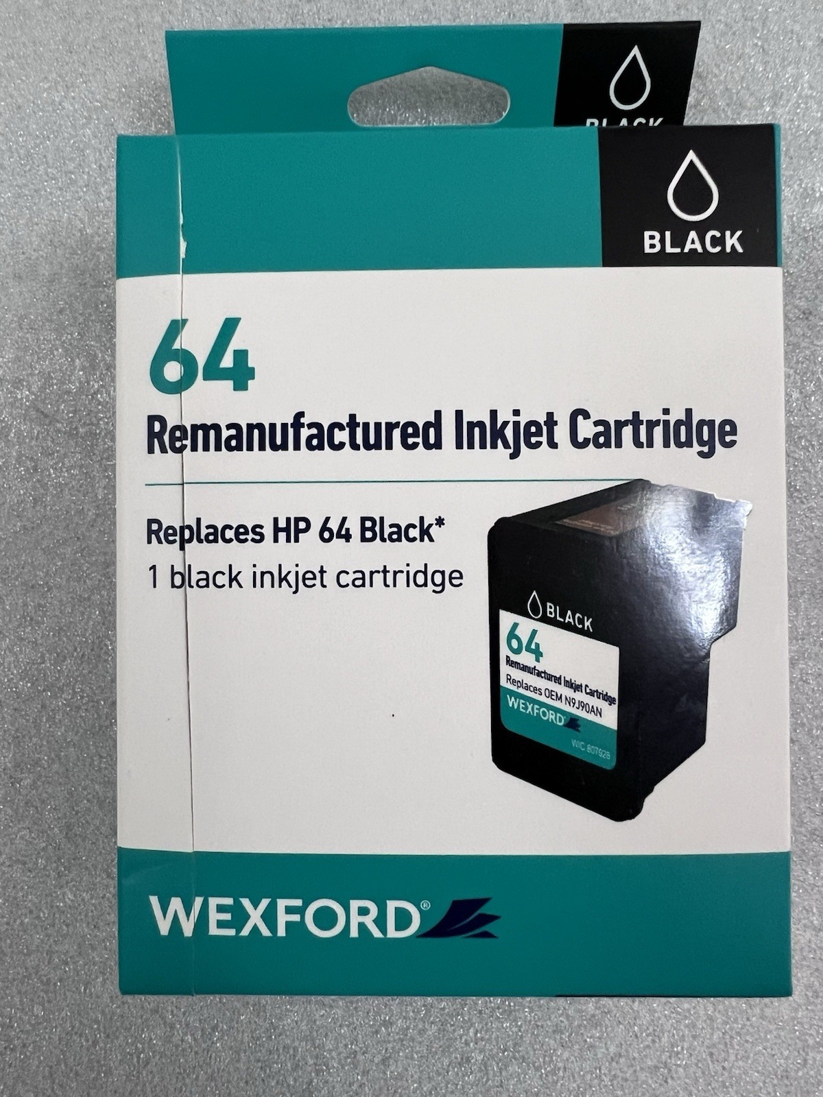 Wexford 64 Ink Black Inkjet Cartridge Replaces hp 64 Sealed