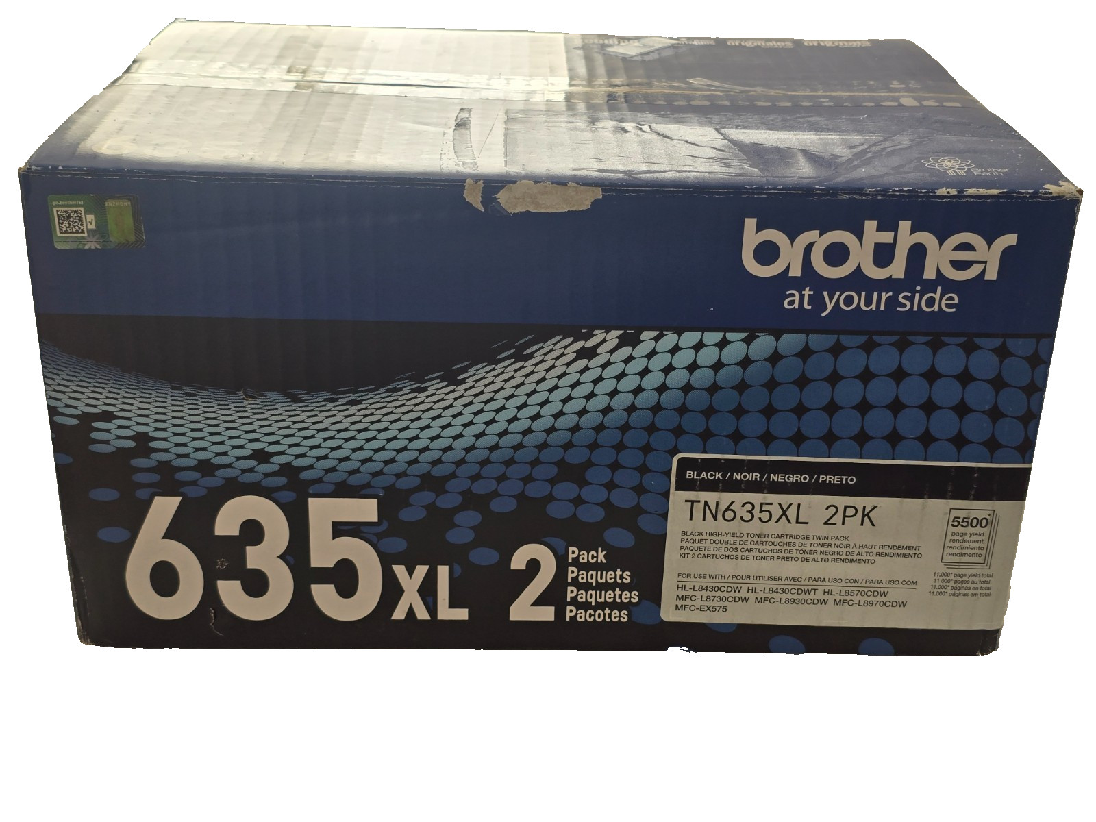 Genuine Brother TN635XL 2PK Toner Cartridges (New, Sealed Bags)