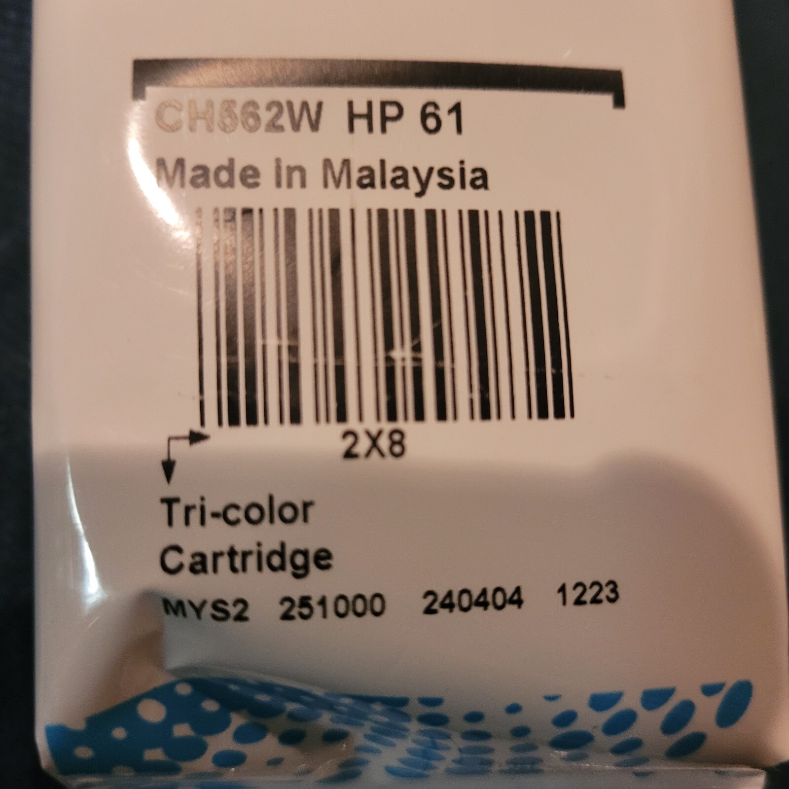 HP 61 Tri-Color Ink Cartridge Sealed In Package NIP