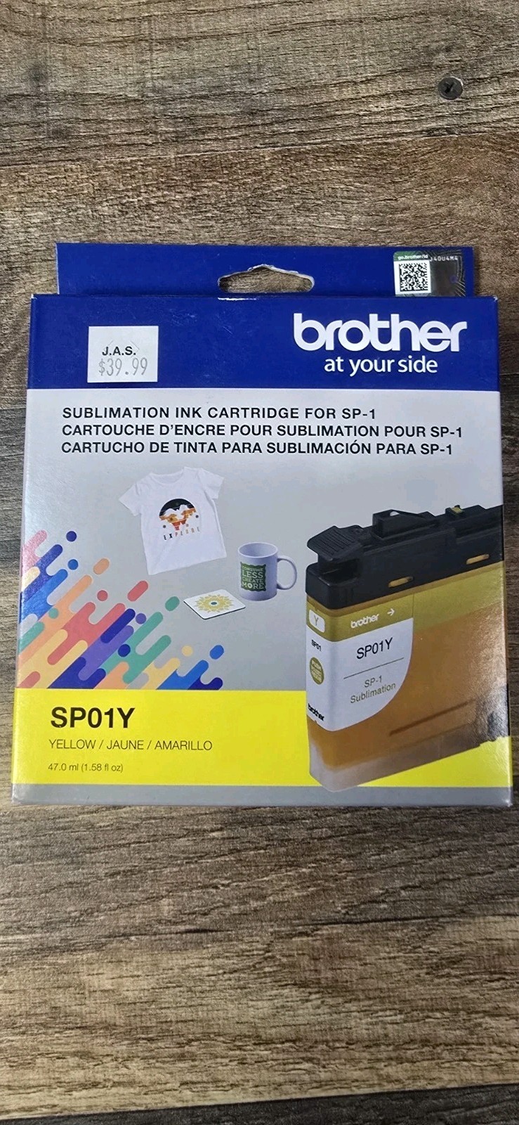 Brother SP01Y Yellow Sublimation Ink Cartridge New 8/2025