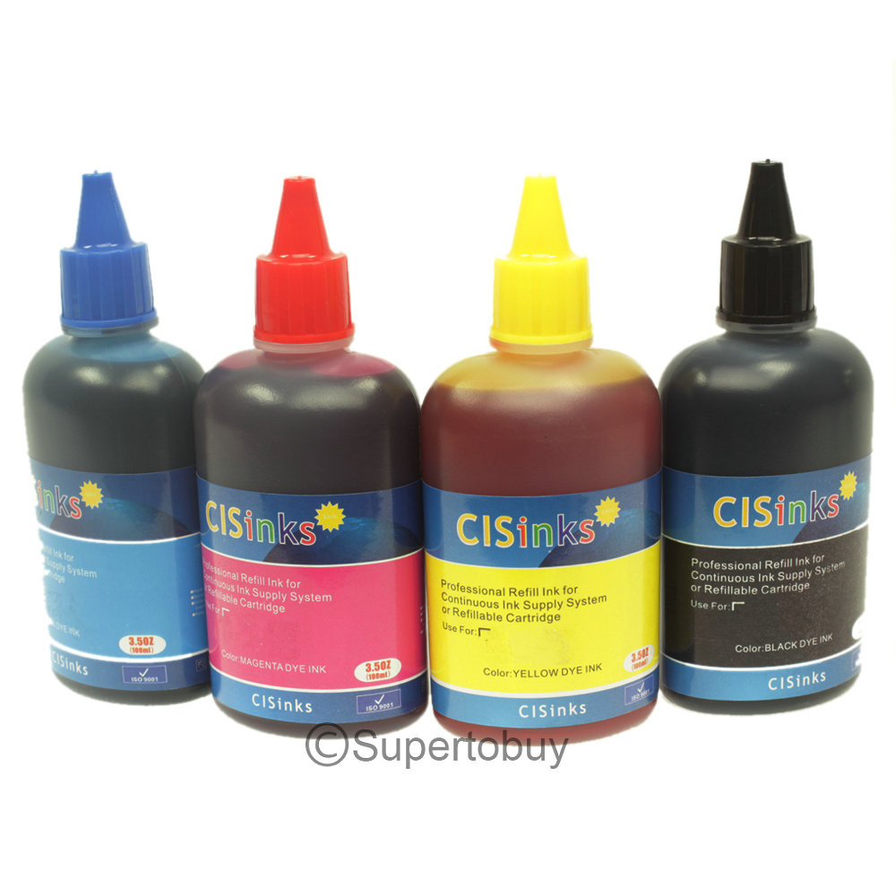 400ml CMYK Refill Ink Bottle alternative for WF-7710 WF-7720 WF-7610 7210