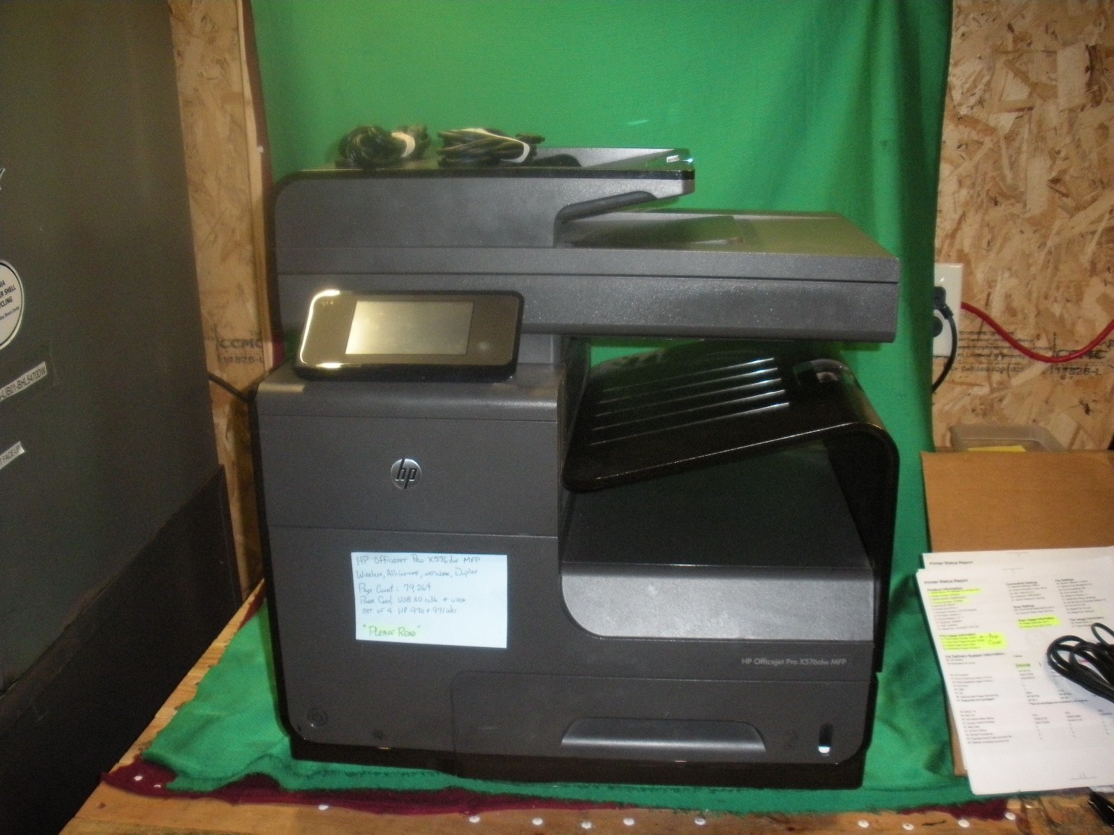 HP Officejet Pro X576dw All-in-One Wireless Network Printer Pg Count 79,264