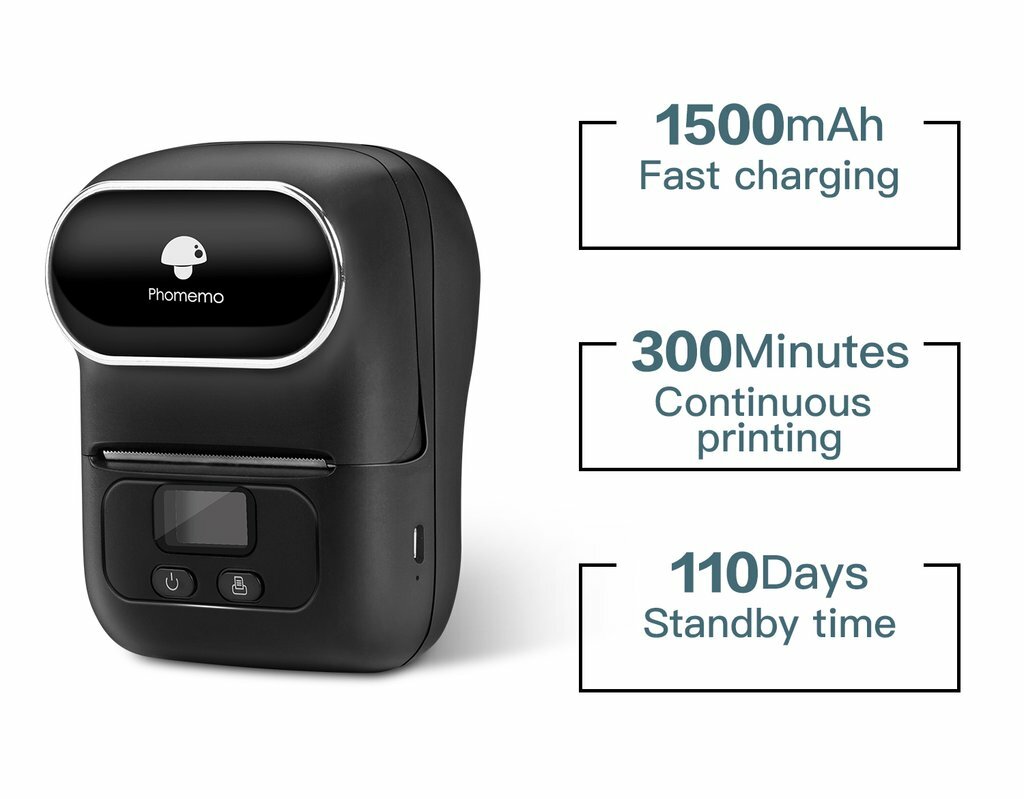 Phomemo M110 Label Maker Machine Thermal Bluetooth Mini Label Barcode Printer US