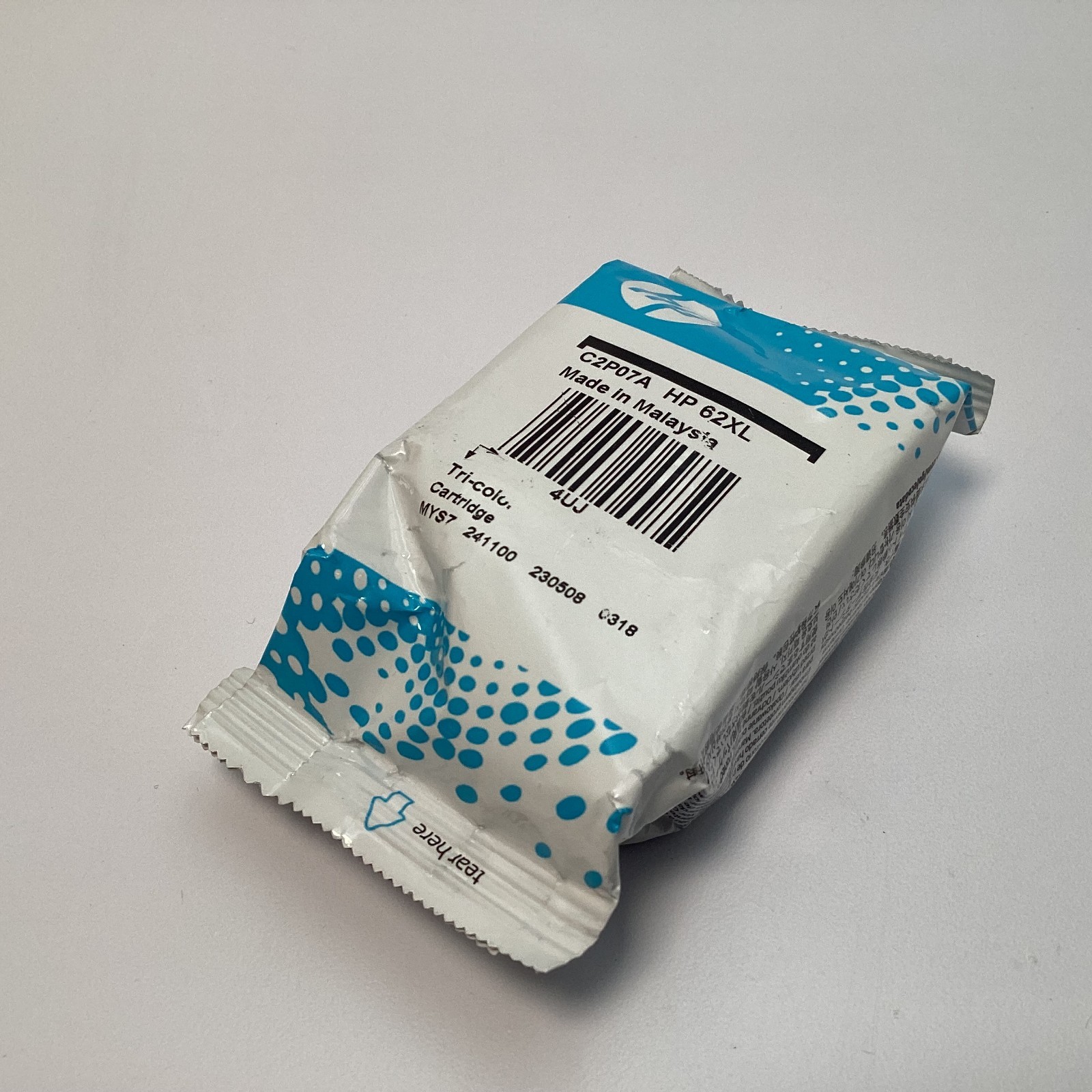 HP 62XL C2P07A High Yield Tri-Color Original Ink Cartridge Exp 05/2025