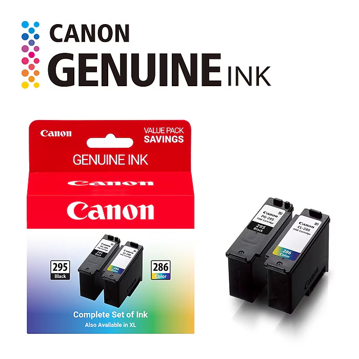 Canon PG-295 CL-286 Black Tri-Color Ink Cartridge for TR7120 TS4320 TS6520 origi