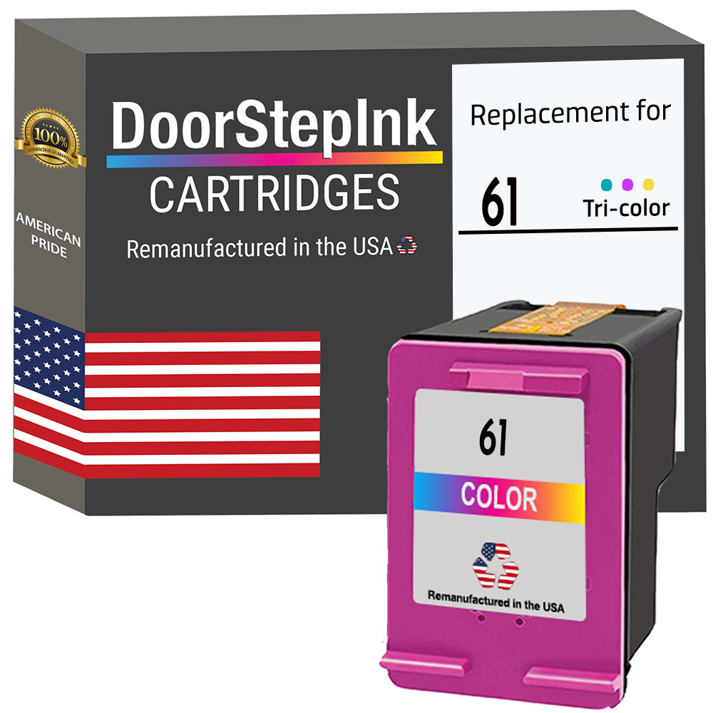 DoorStepInk Remanufactured in the USA Ink Cartridge for HP 61 Color