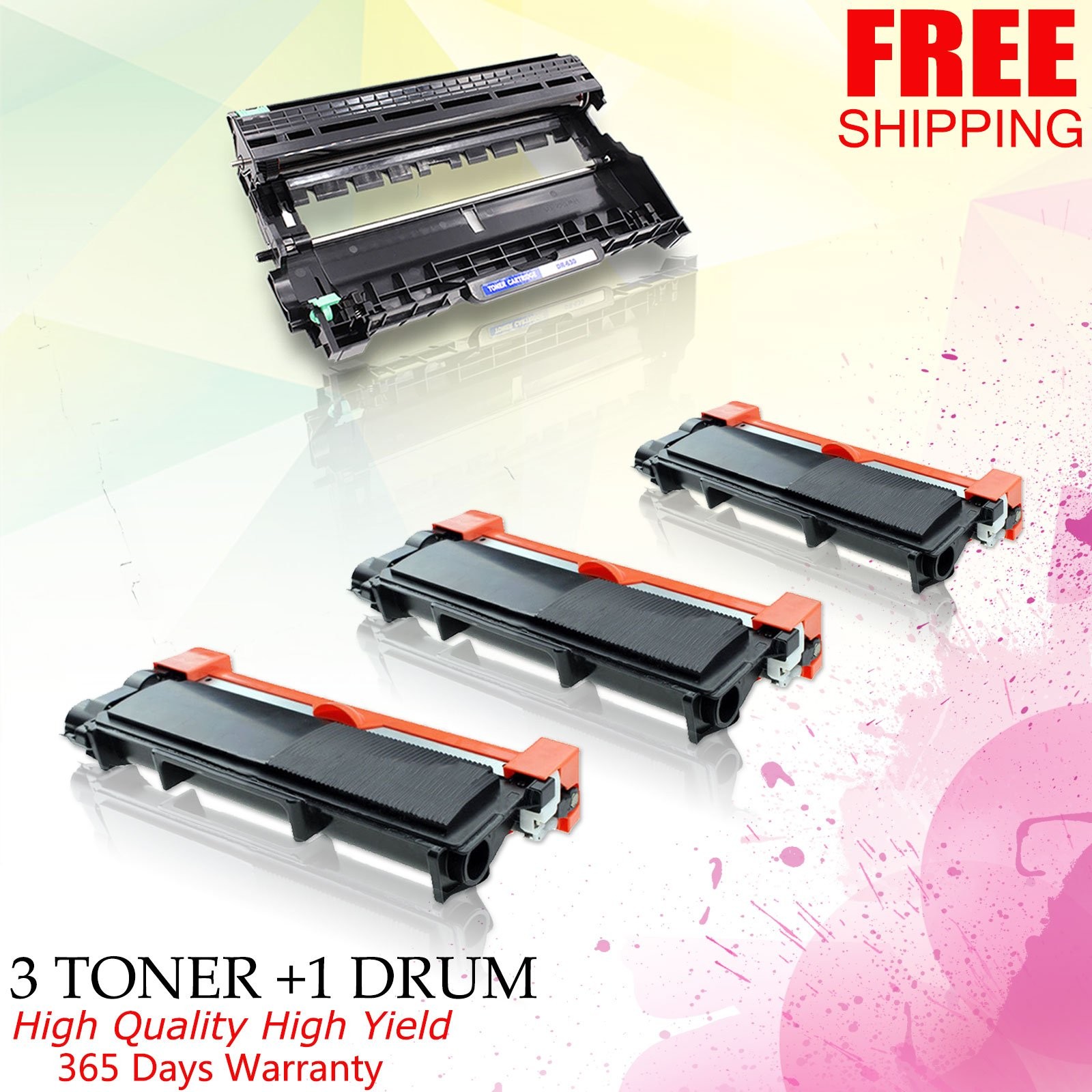 3 TN660 + 1 DR630 Toner Drum for Brother MFC-L2700DW MFC-L2740DW DR660 Printer 4