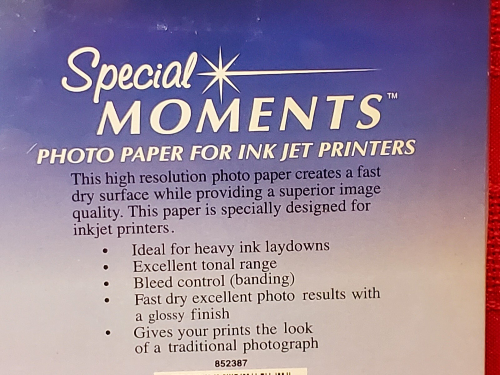 Special Moments Photo Paper For Ink Jet Printers 4″ x 6″ Glossy 10 X 20 Sheets
