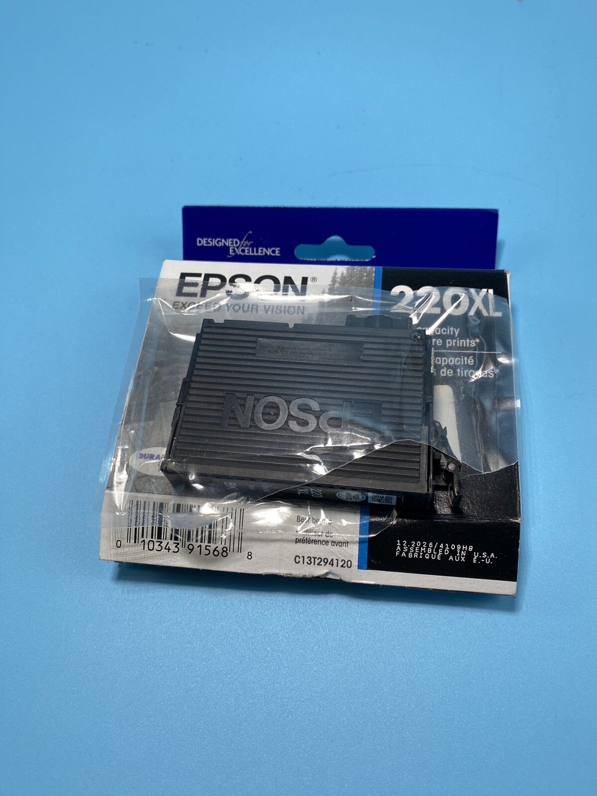 Epson 220XL (T220XL120S) Black Ink Cartridge 12/2026