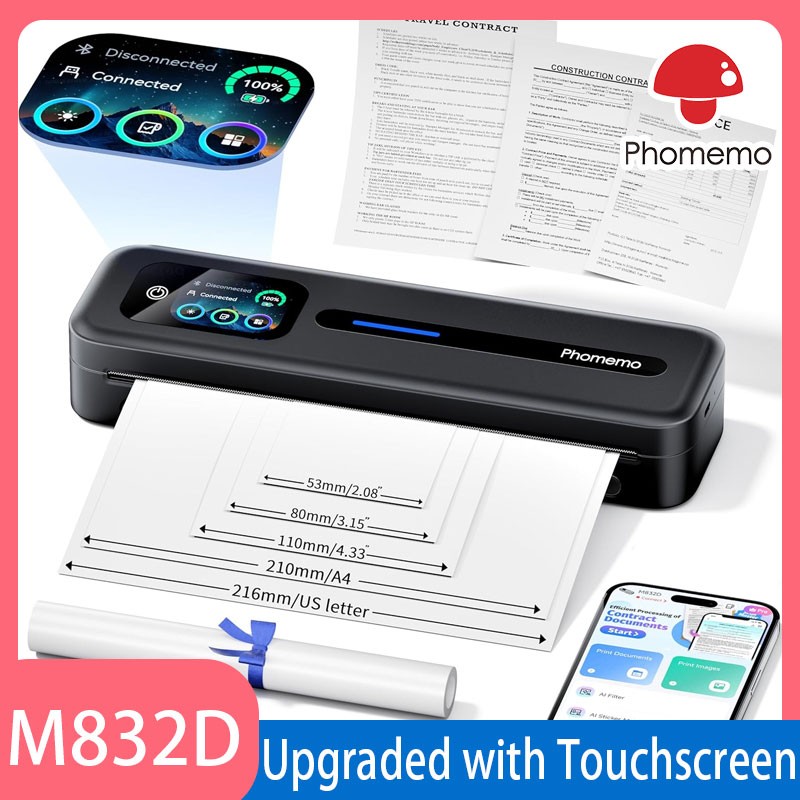 A4 Thermal Printer 2026s New Phomemo M832D inkless Printer for Home or Office