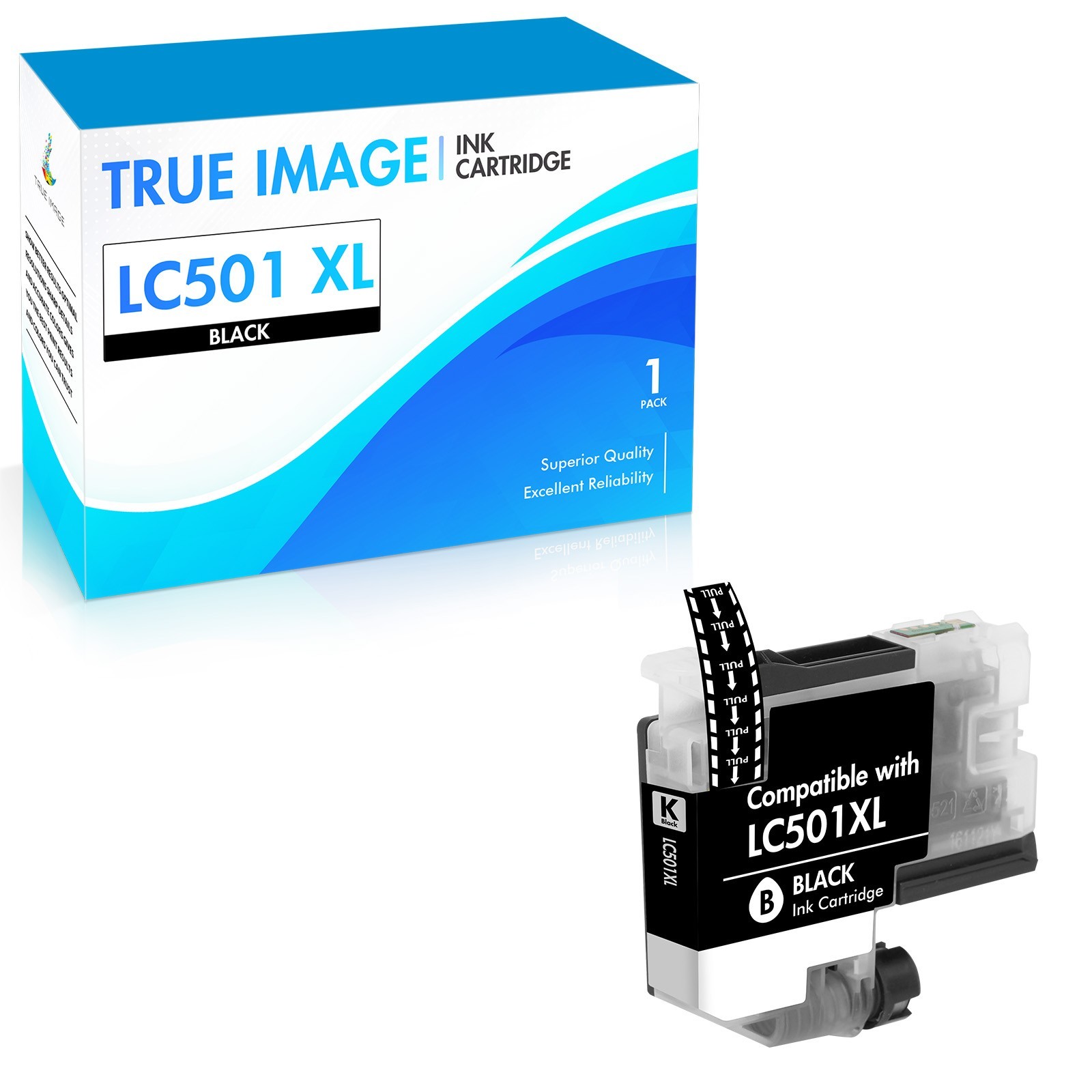 Compatible Black Color Ink with Brother LC501XL MFC-J1260DW J1360DW J1410DW LOT