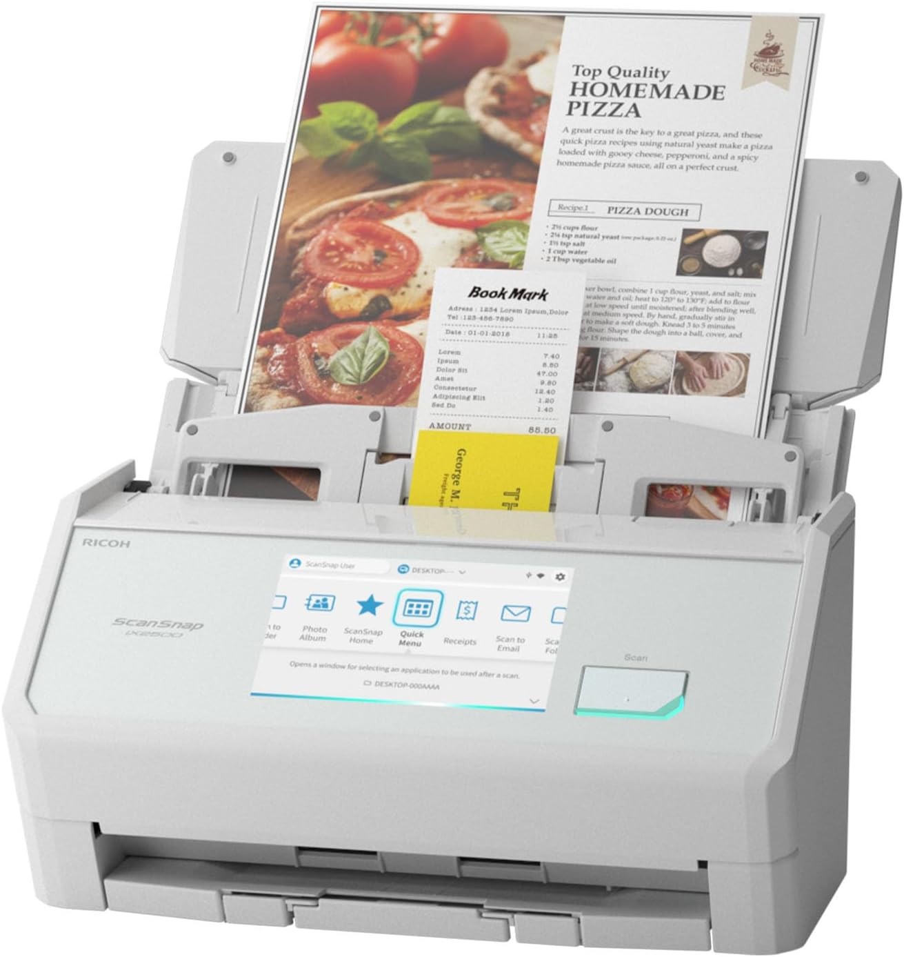 New ScanSnap iX2500 Wireless High-Speed Document Scanner with ADF for Mac/PC