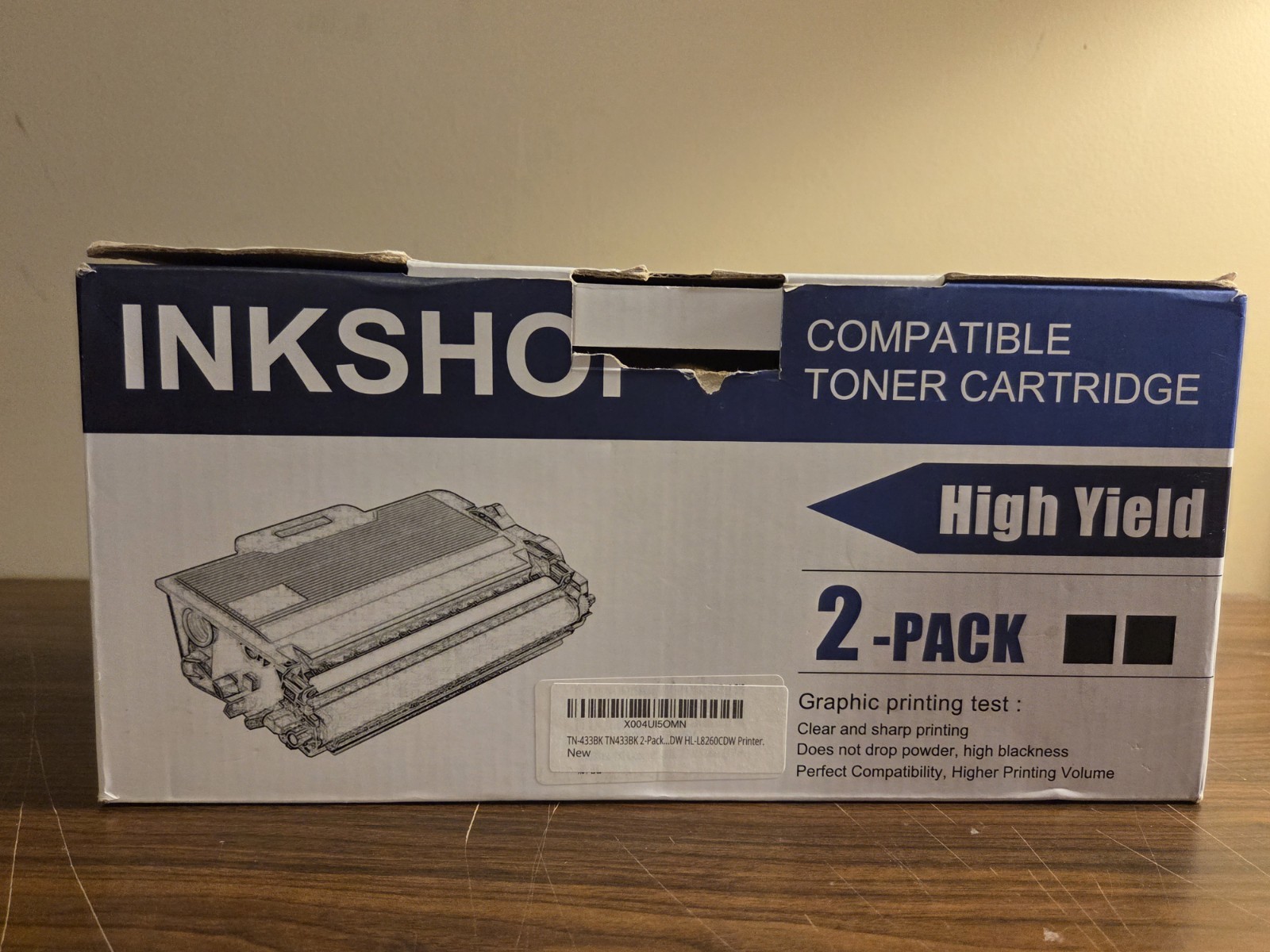2 Pack TN433BK Toner Compatible With Brother TN436 HL-L8360CDWT MFC-L8900CDW