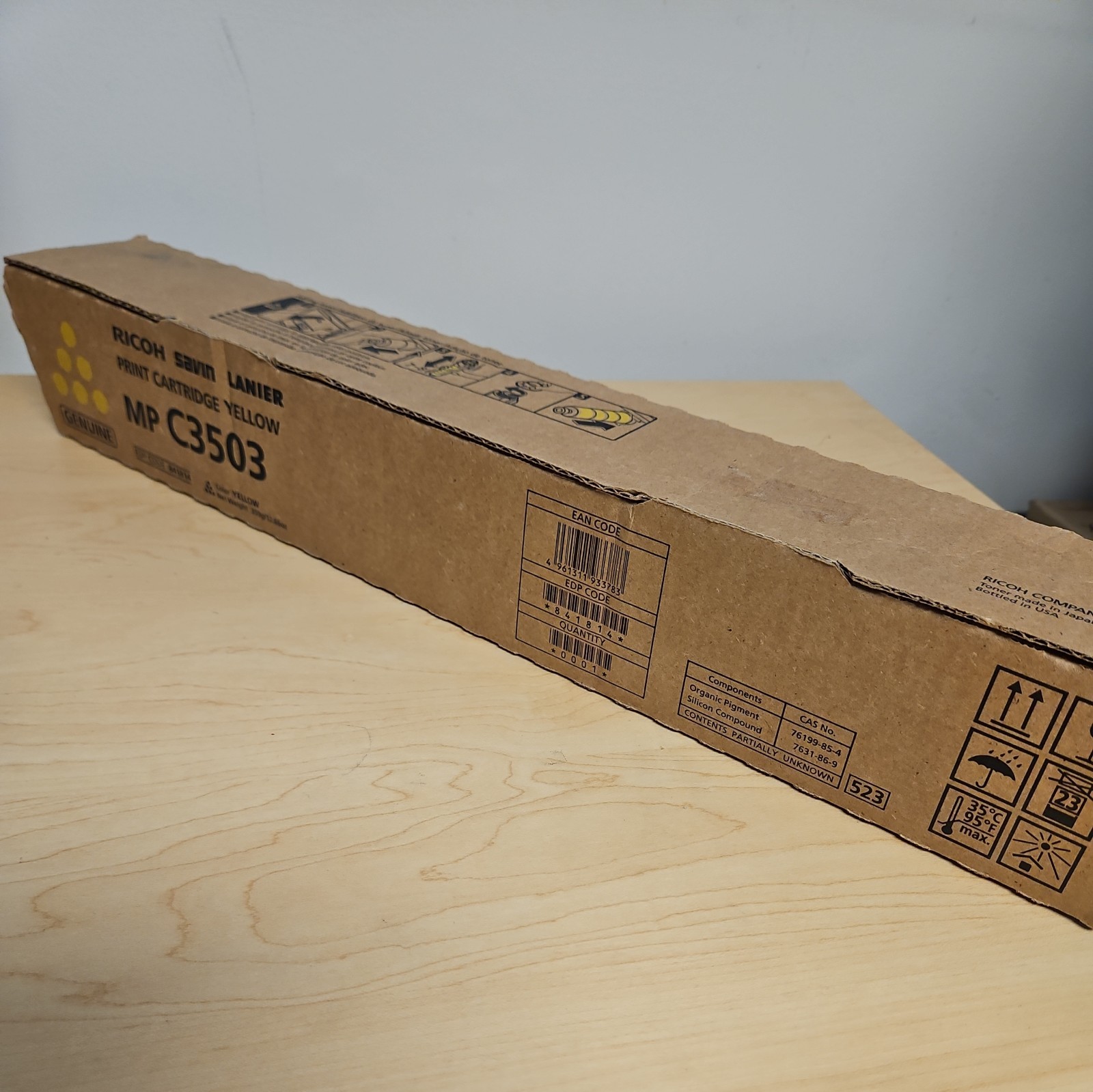 Genuine Ricoh MP C3503 Yellow Toner Cartridge 841814 841818