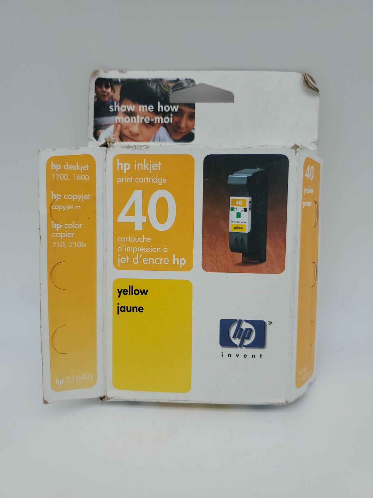 HP 40 Yellow Hewlett Packard Ink Cartridge 51640Y, Open Box Expired..46