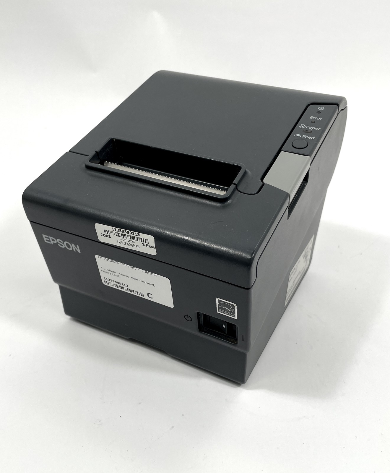 Epson TM-T88V M244A Thermal Receipt Printer w/ E02/E03 Ethernet – Corner Chipped
