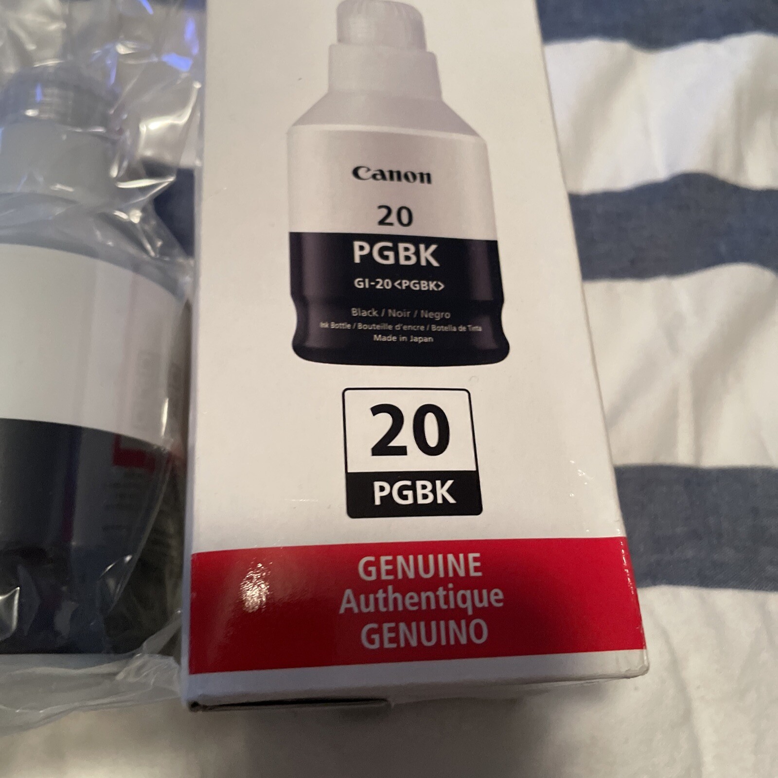 Canon Genuine PGBK GI-20 Black Ink for Canon G5020 G6020 – (3) Pack