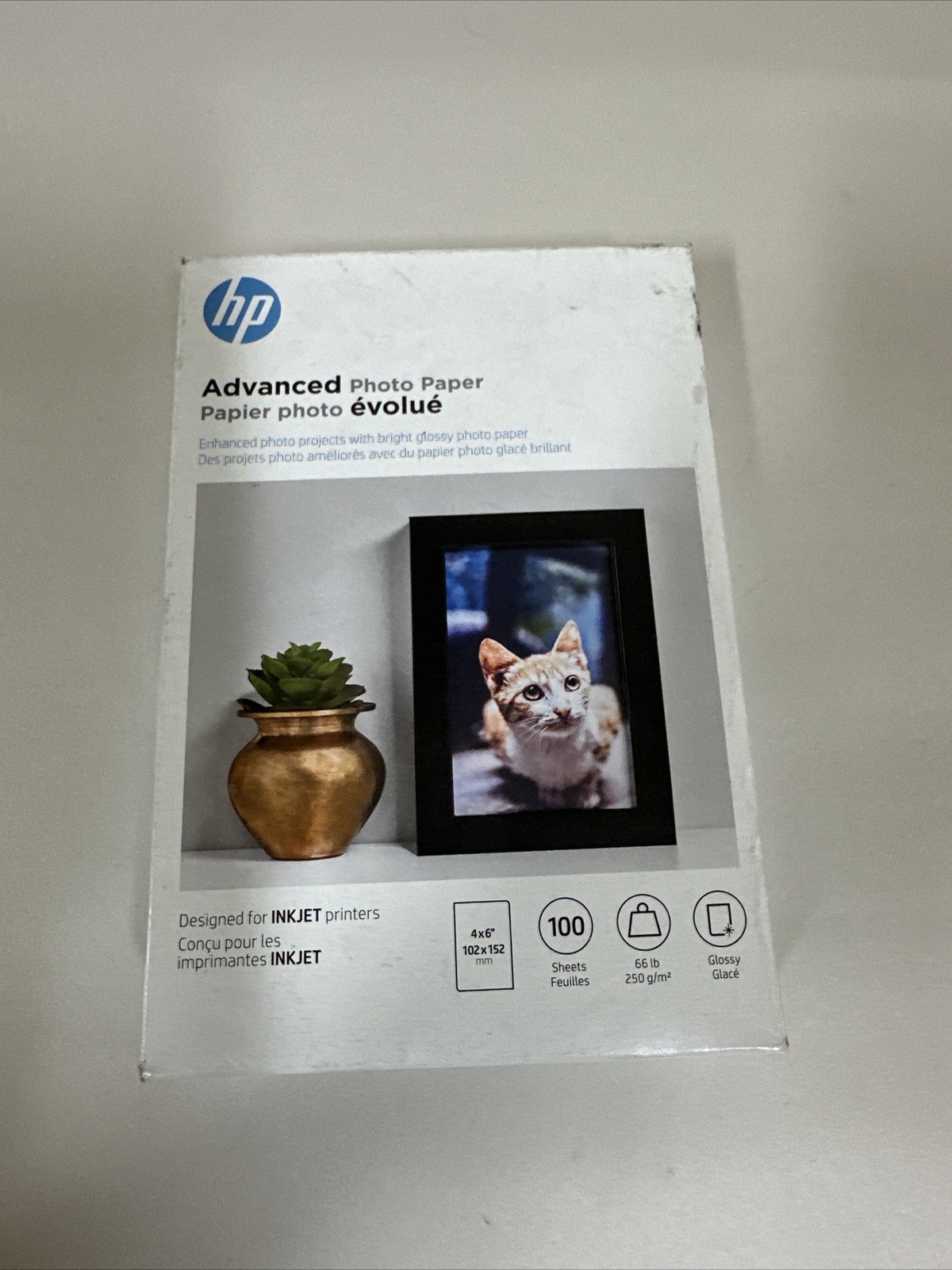 HP Advanced Glossy Photo Paper |100 Sheets | 4 x 6 in borderless | Q6638A