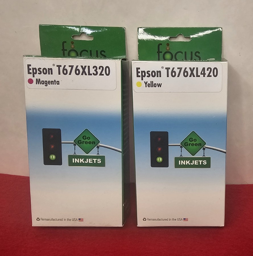 Focus Printer Cartridge for Epson T676 Yellow XL420 Magenta XL320 Compatible