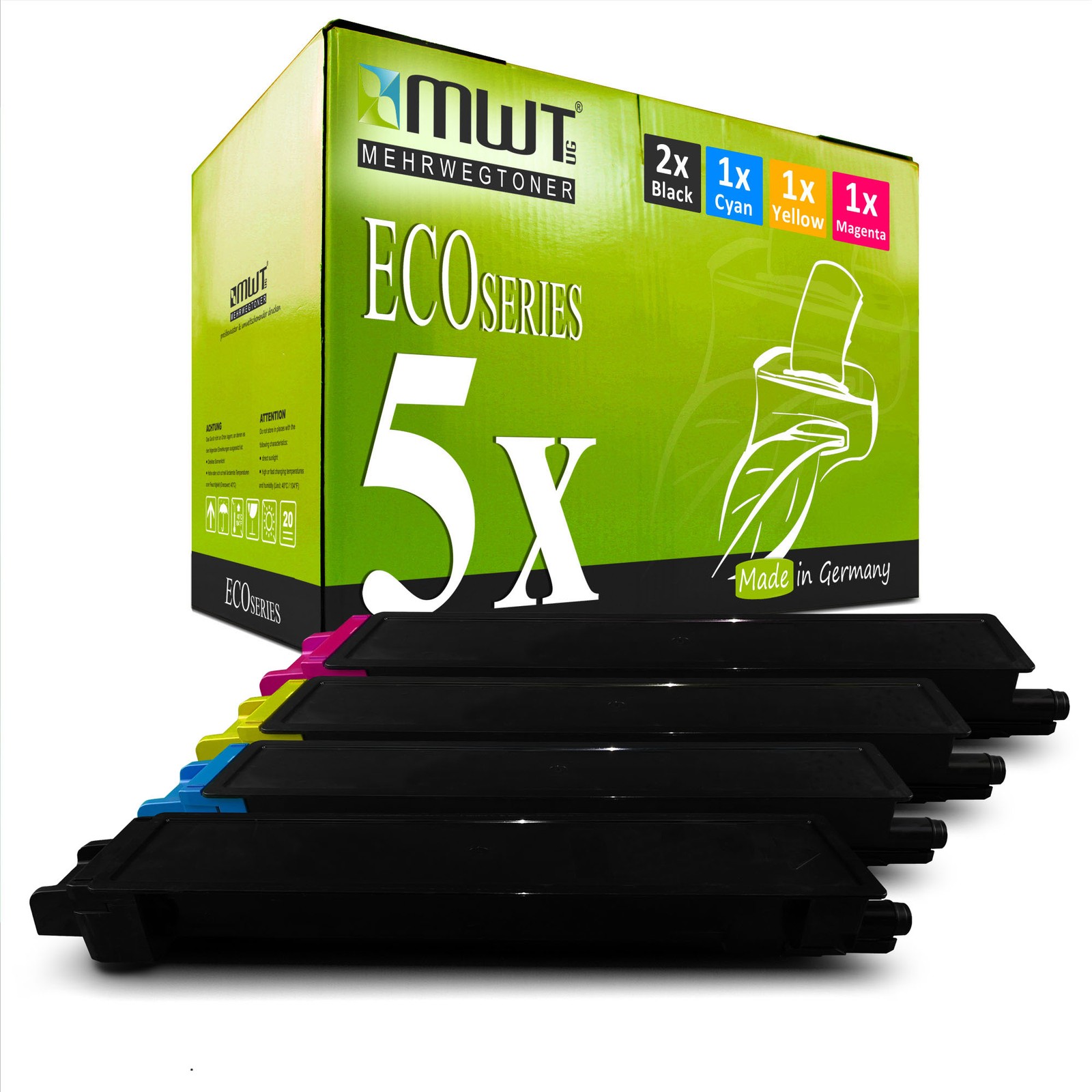 5X ECO Cartridge Replaces Kyocera Ecosys M 8130 Cin Approx. 6,000/12,000 Pages