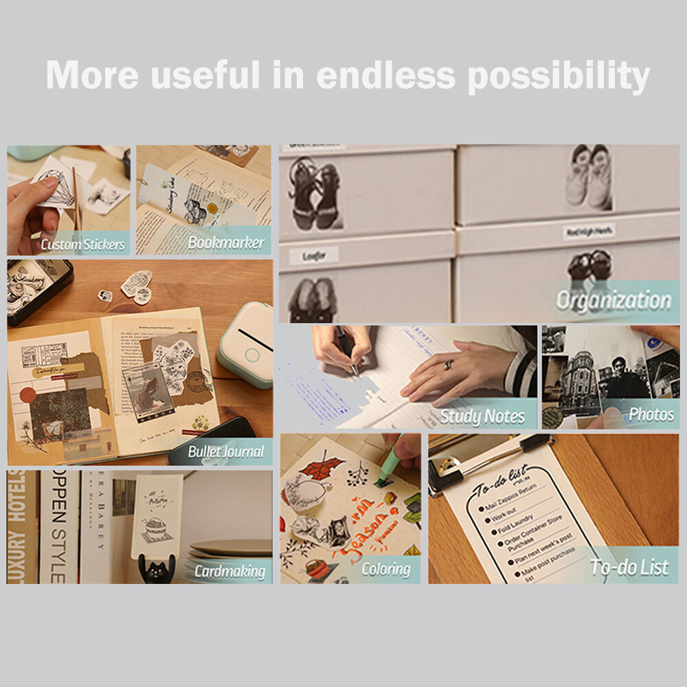 Phomemo T02 Mini Pocket Thermal Printer Wireless Bluetooth Photo Sticker Printer