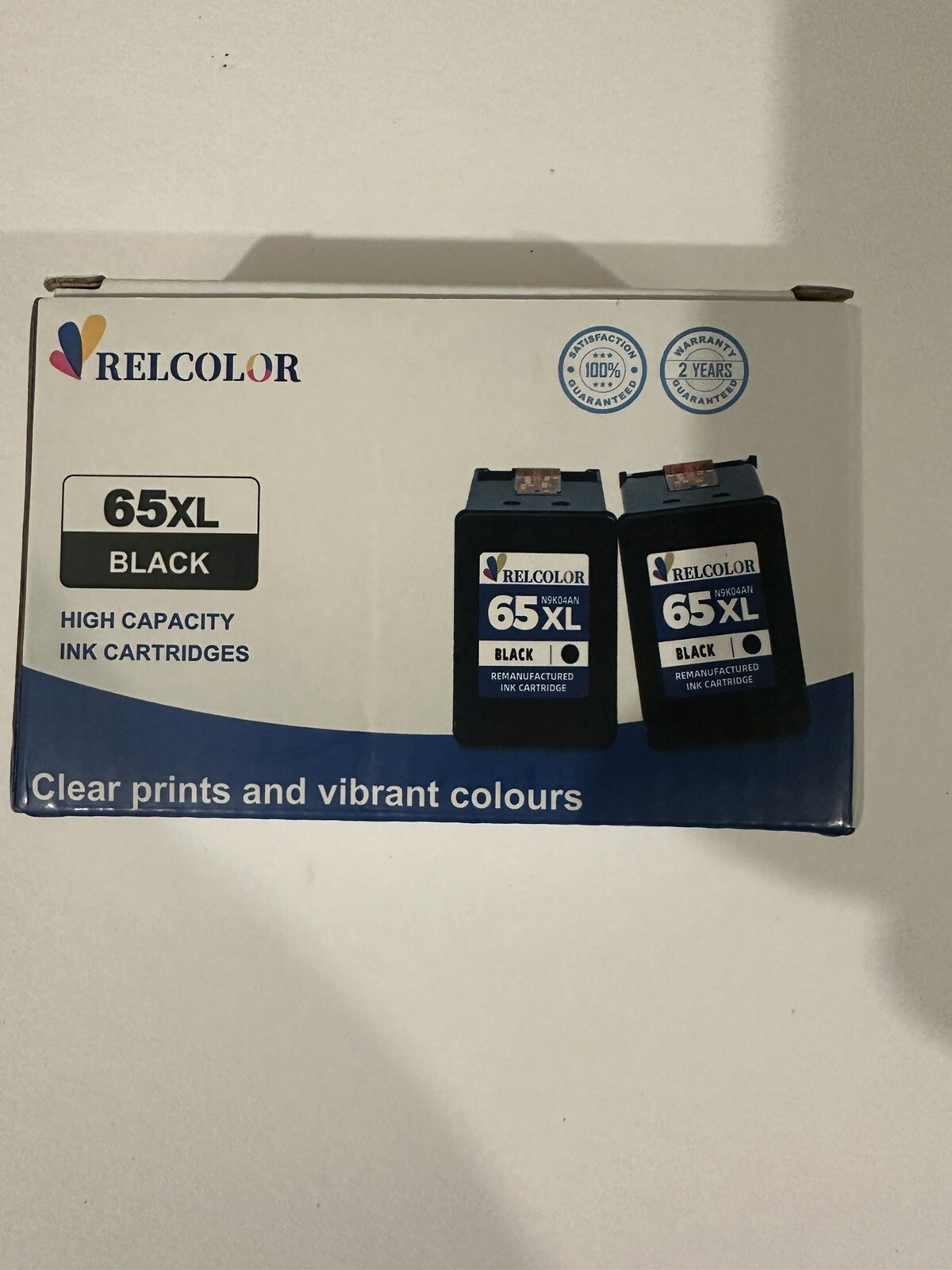 New Relcolor 65XL Black 2 Ink Cartridges Ex 07 2025