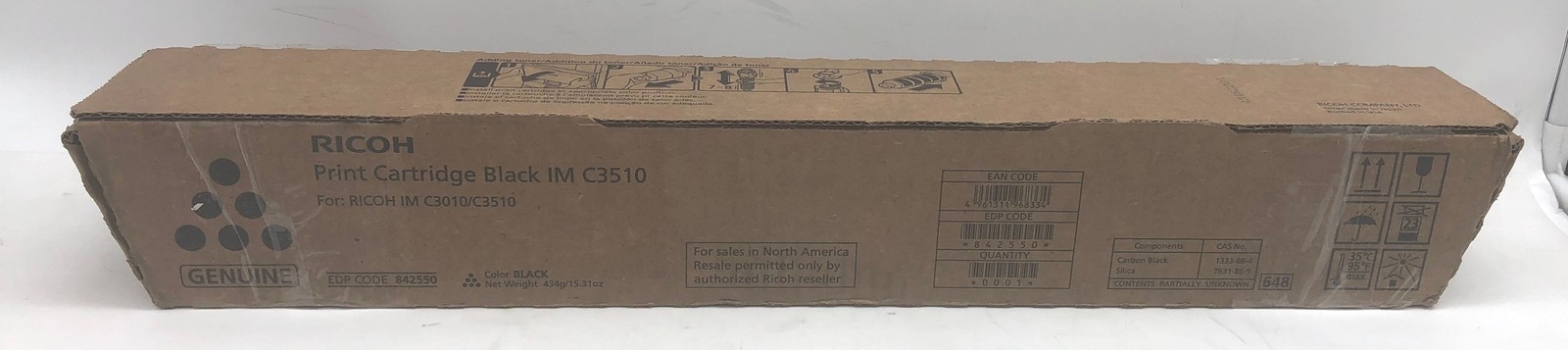 Genuine Ricoh EDP 842550 Black Toner Cartridge For IM C3510/ C3010