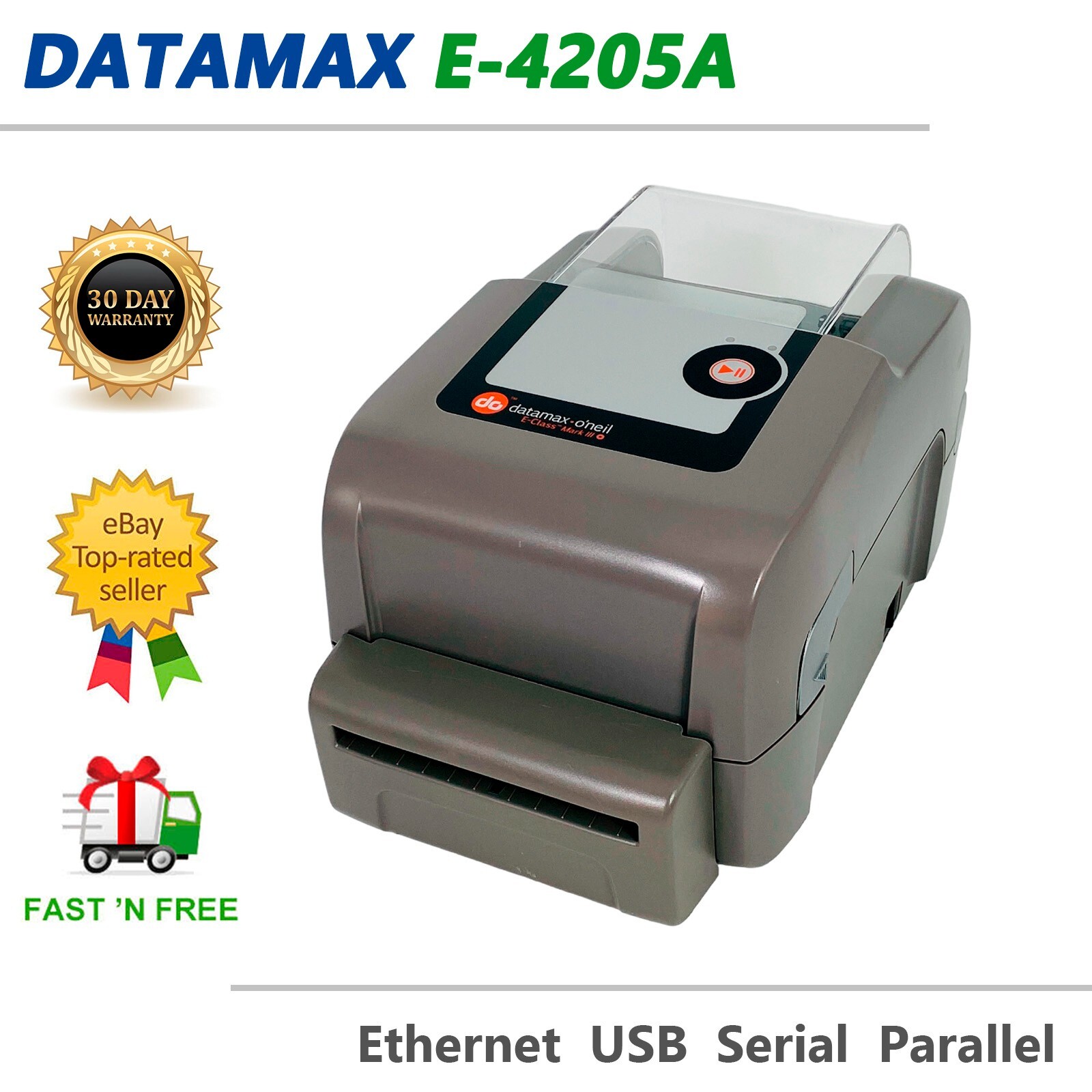 Datamax E-4205A E-Class Mark III Direct Thermal Label Printer Cutter USB LAN